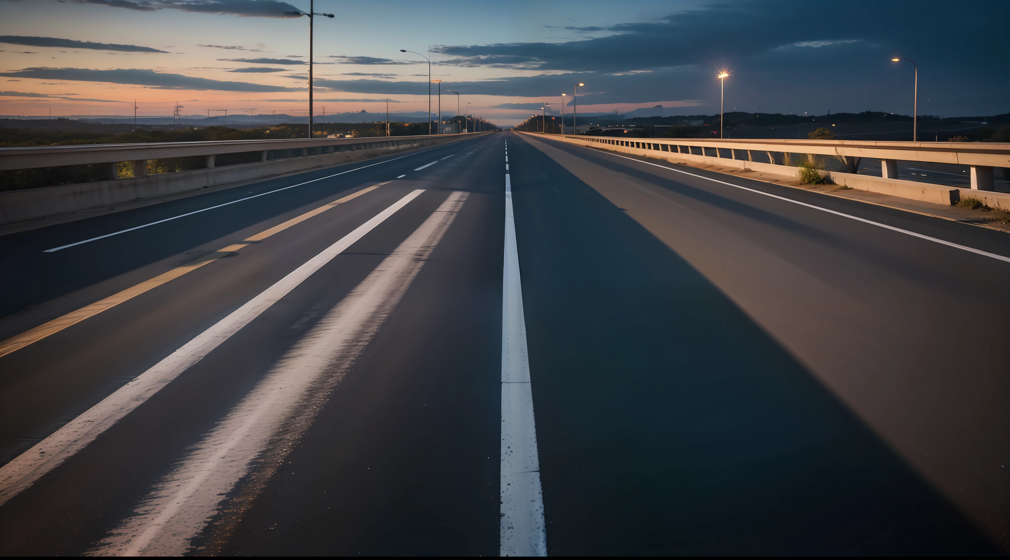 Future city scenic highway,Asphalt pavement,A close-up of a highway,Live photos,8K,Kodak,shutter inventory