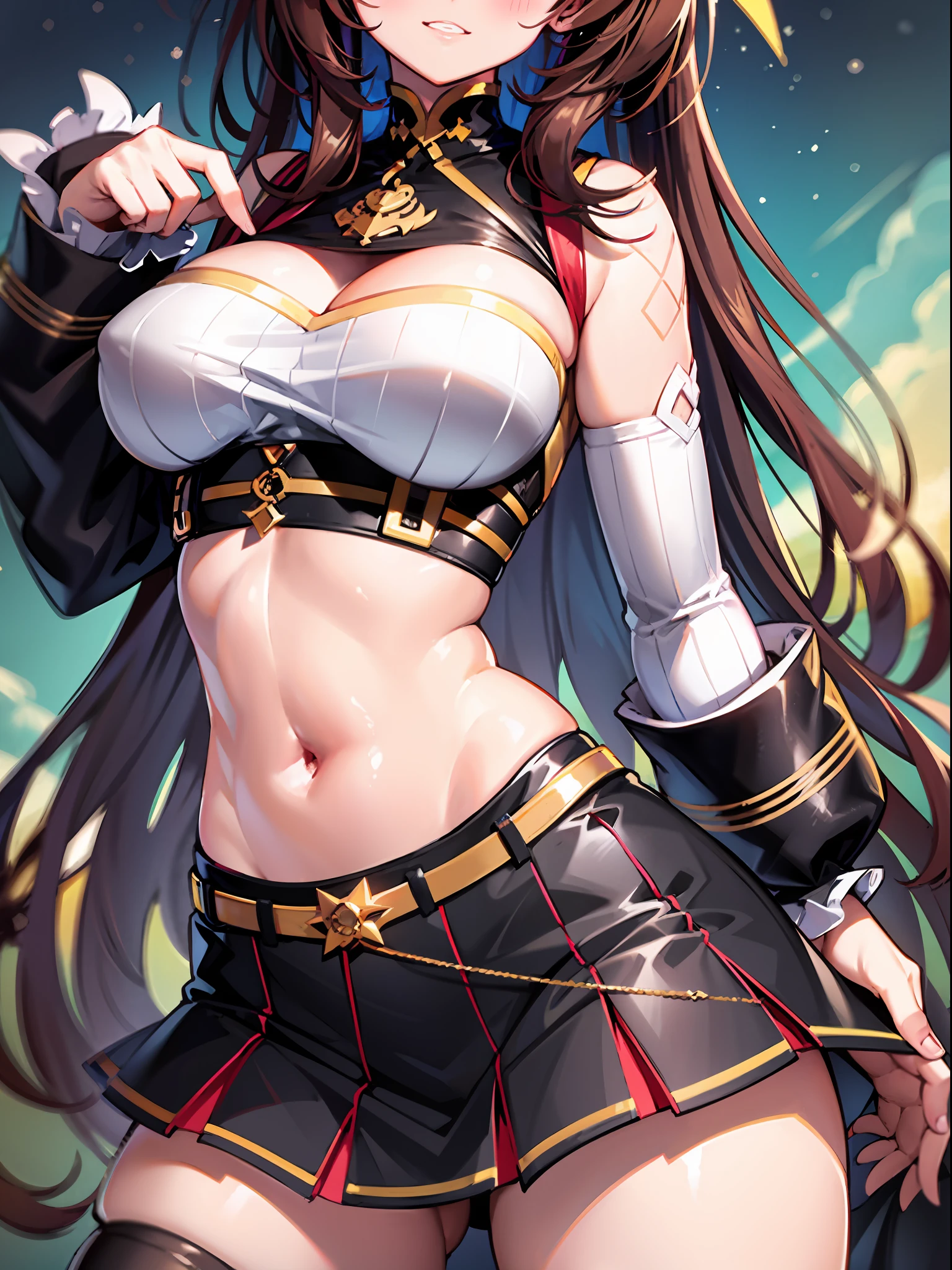 1girl, clothes lifting, lifted by another, skirt lifting, masterpiece, best quality, ultra-detailed.