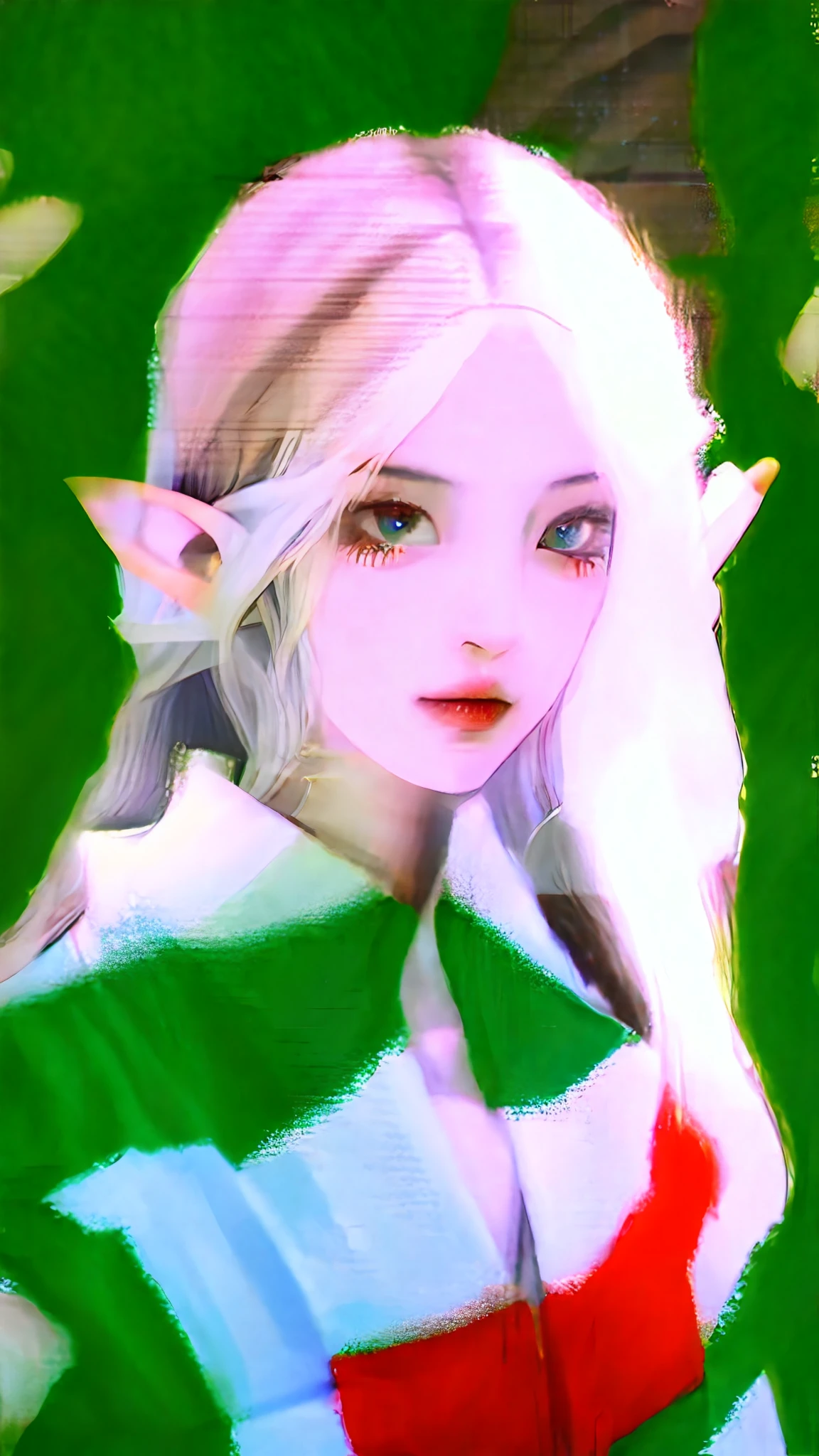 Female elf in a white shirt
