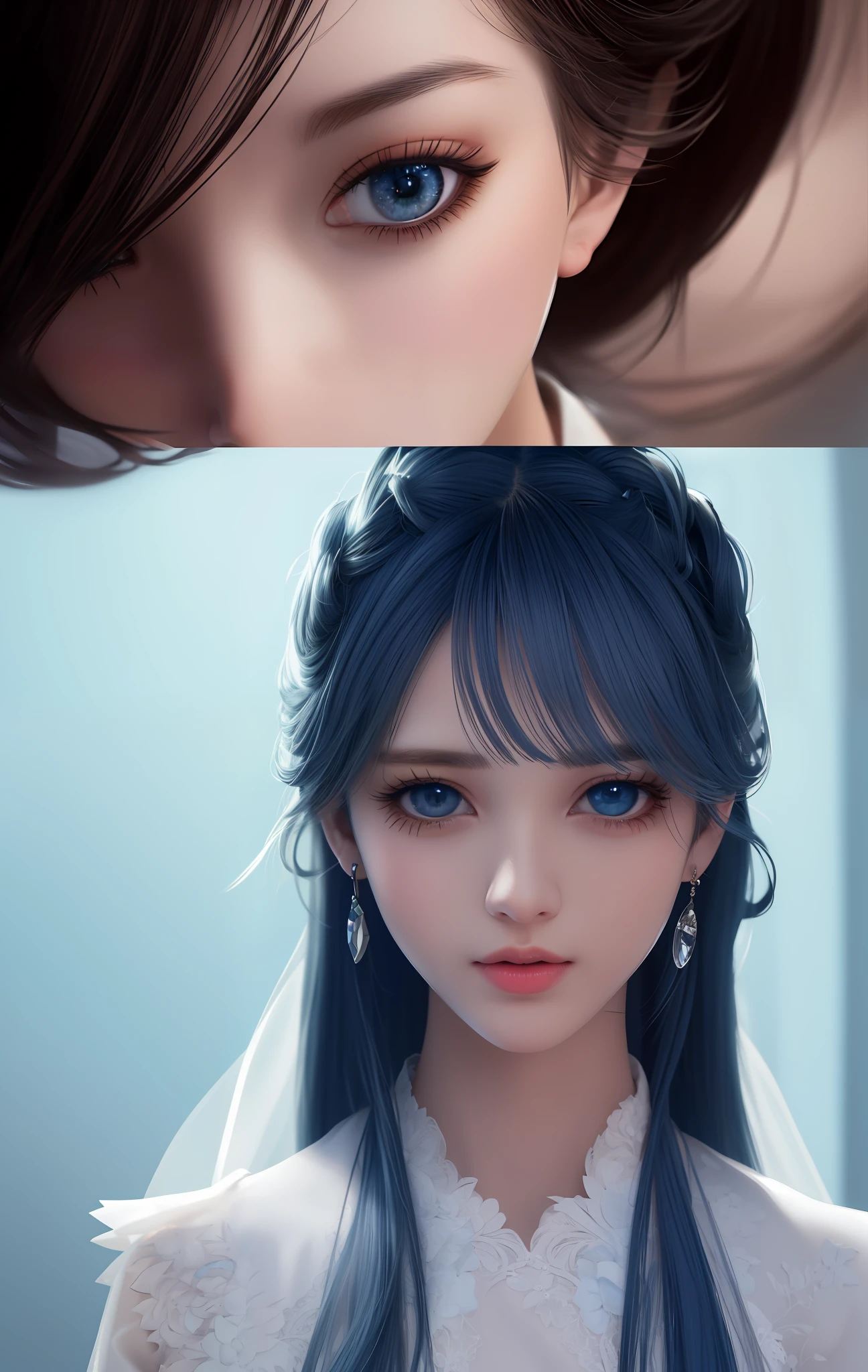 ulzzang -6500-v1.1, (Raw foto:1.2), (photorealisitc:1.4), animated cartoon、anime styled、ssmile、portraitures、Beautiful and moisturized blue eyes like clear glass、Beautiful detailed woman, extremely detailed eye and face, Beautiful detailed eyes,  huge filesize, ultra-detailliert, hight resolution, highly detaile, beste-Qualit, ​masterpiece,  illustratio, highly detaile, SVD, unification, 8 k wallpaper, splendid, finely detail, ​masterpiece, beste-Qualit, Highly detailed ticker uniform 8K wallpaper, Light on the Face、电影灯光、19-year-old girl