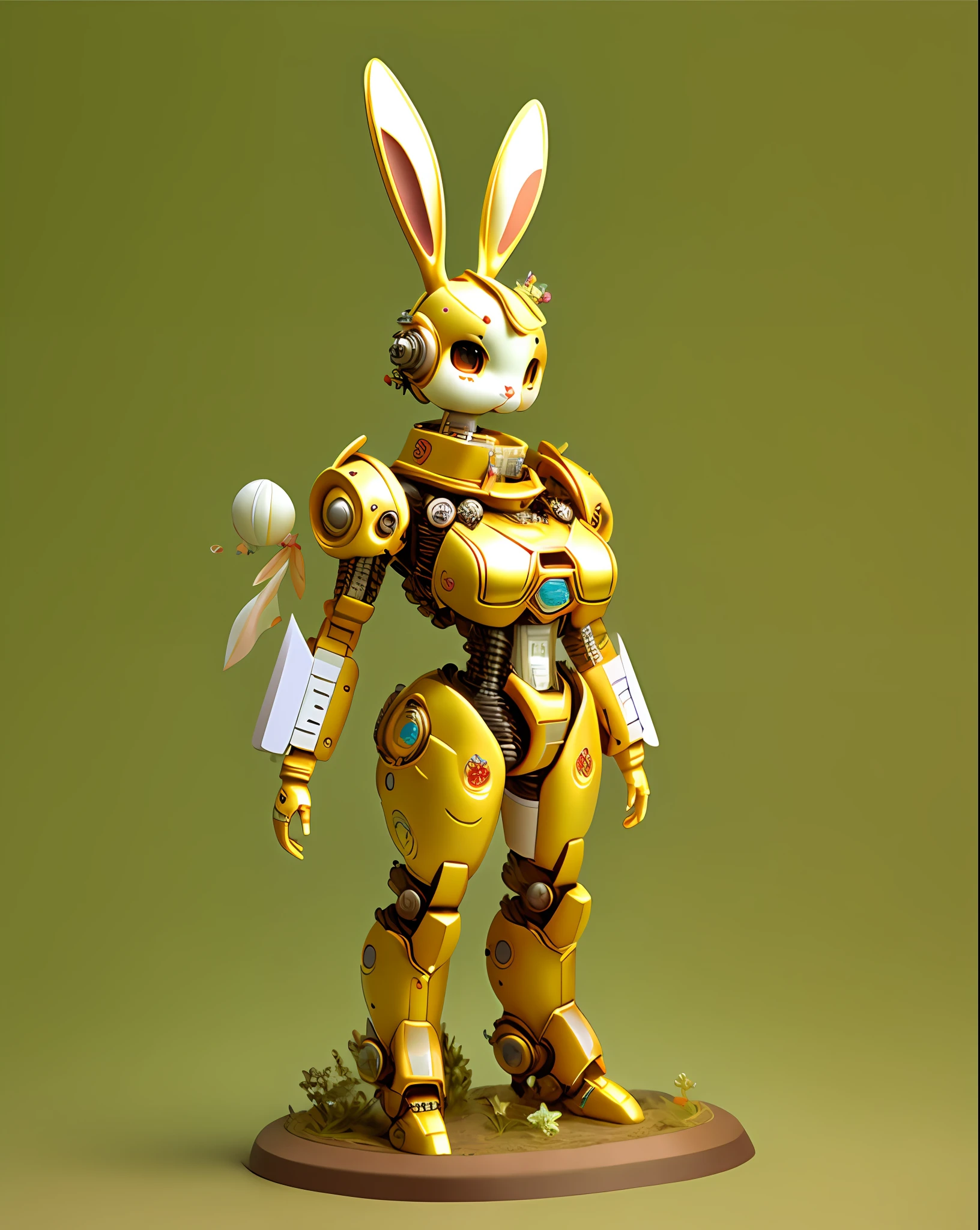 巨作, Best quality, Mecha,The whole body,lovly,Fine, Rabbit ears,