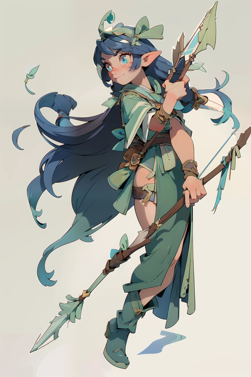 An elven archer，Male characters，Surrounded by arrows，Very thick arms，Very exaggerated armor，Surrounded by special effects of wind magic，Determined eyes、full bodyesbian、Clear facial features，Exquisite mage robes，Amazing facial features，Delicate bow and arrow，There is a brilliant gem at the top of the bow and arrow，Sharp eyes，Feeling of security，Complex design，boots，grass field、steins，Game model，Full body character design，Stunning lighting，C4D，oc rendered，cinematic rim light，Fine light，tmasterpiece，super detailing，Epic composition，The ultra -The high-definition，high qulity，32K