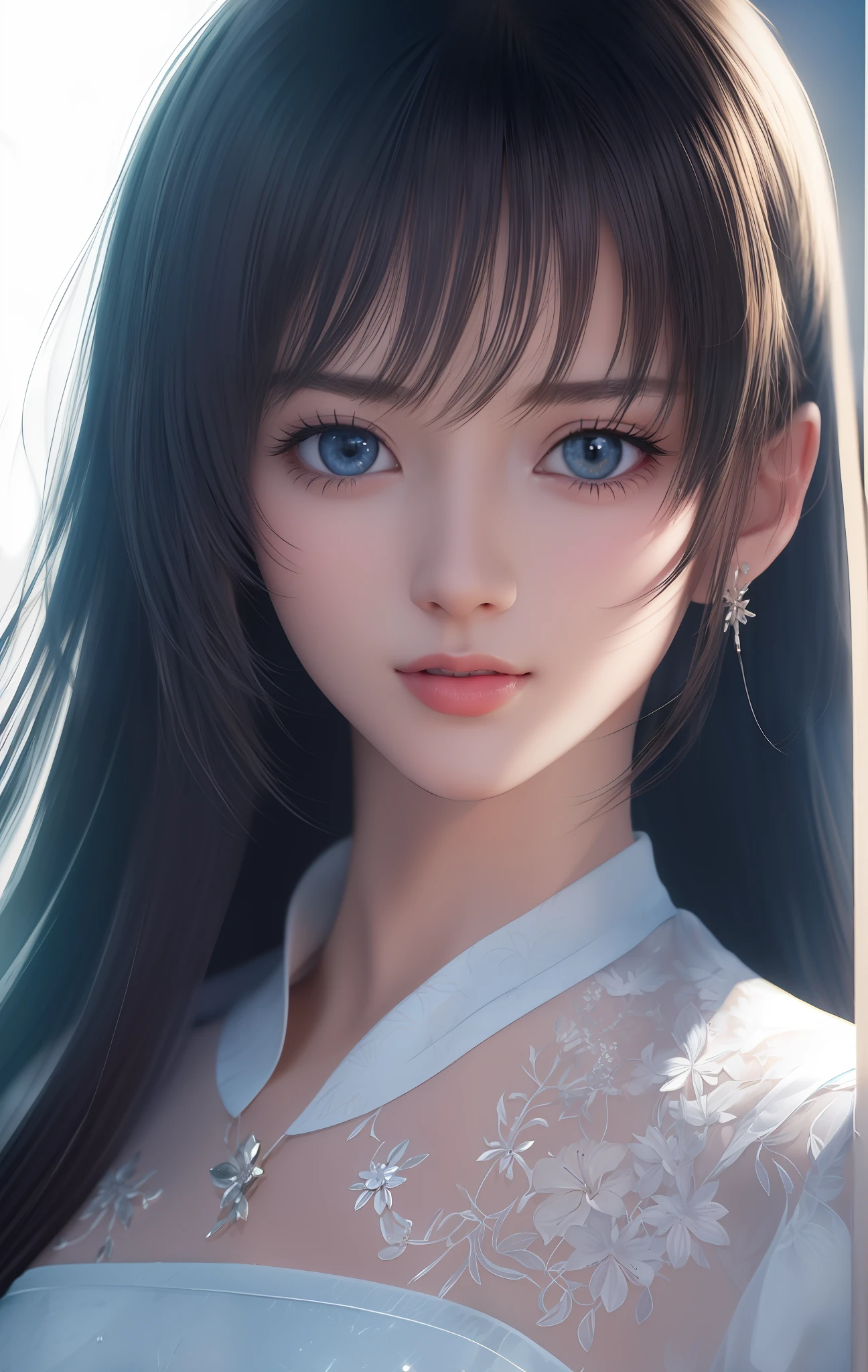 ulzzang -6500-v1.1, (Raw foto:1.2), (photorealisitc:1.4), animated cartoon、anime styled、ssmile、portraitures、Beautiful and moisturized blue eyes like clear glass、Beautiful detailed woman, extremely detailed eye and face, Beautiful detailed eyes,  huge filesize, ultra-detailliert, hight resolution, highly detaile, beste-Qualit, ​masterpiece,  illustratio, highly detaile, SVD, unification, 8 k wallpaper, splendid, finely detail, ​masterpiece, beste-Qualit, Highly detailed ticker uniform 8K wallpaper, Light on the Face、电影灯光、19-year-old girl