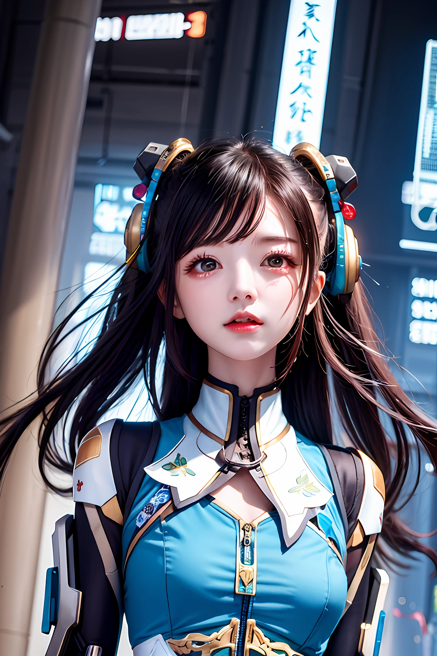 Sci-Fi Lin Daiyu upside down weeping willow ancient style cyberpunk mecha soft girl