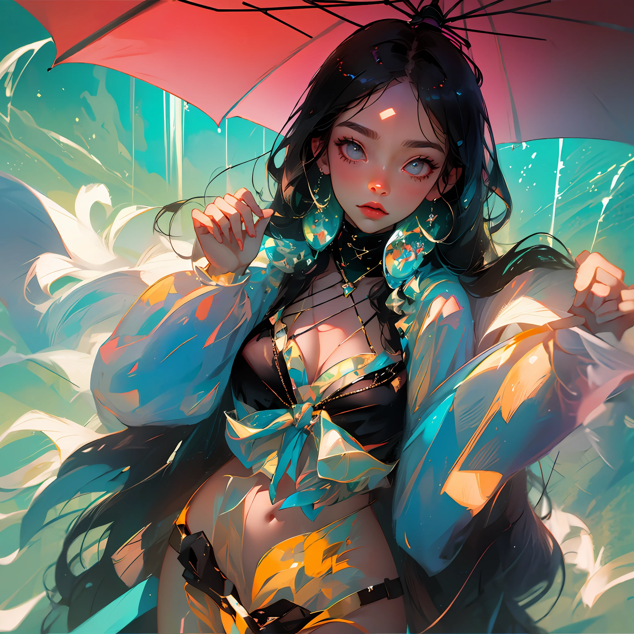middle school girl、Micro Bikini Swimsuit、Pigtails、small tits、A dark-haired、fissure --auto