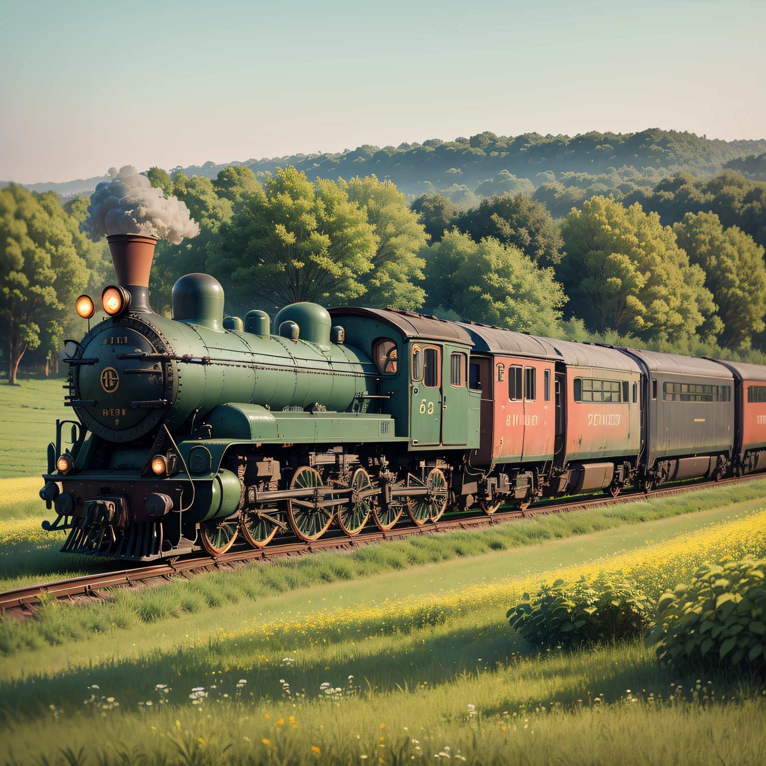 A heartwrenching family farewell at an old train station, with tears streaming down the faces of parents, children, and grandparents, as they bid goodbye to a loved one embarking on a journey, surrounded by vintage suitcases, steam rising from the locomotive, and the sound of a distant train whistle, conveying the mixture of sadness, hope, and the power of familial bonds, Illustration, digital art, --auto