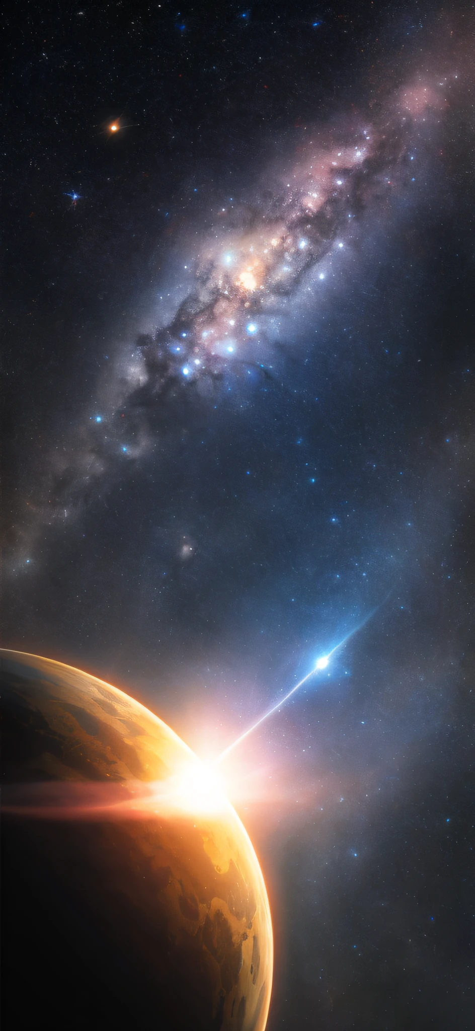 Masterpiece, best quality, high quality, highly detailed CG unity 8k wallpaper, depth of field, HDR, photorealistic, highly detailed, intricate, high detail, universe, space, galaxy, stars, planets, astronomy, universe, celestial body, nebula , black hole, solar system, cosmic rays, supernova, deep space, astronomical object