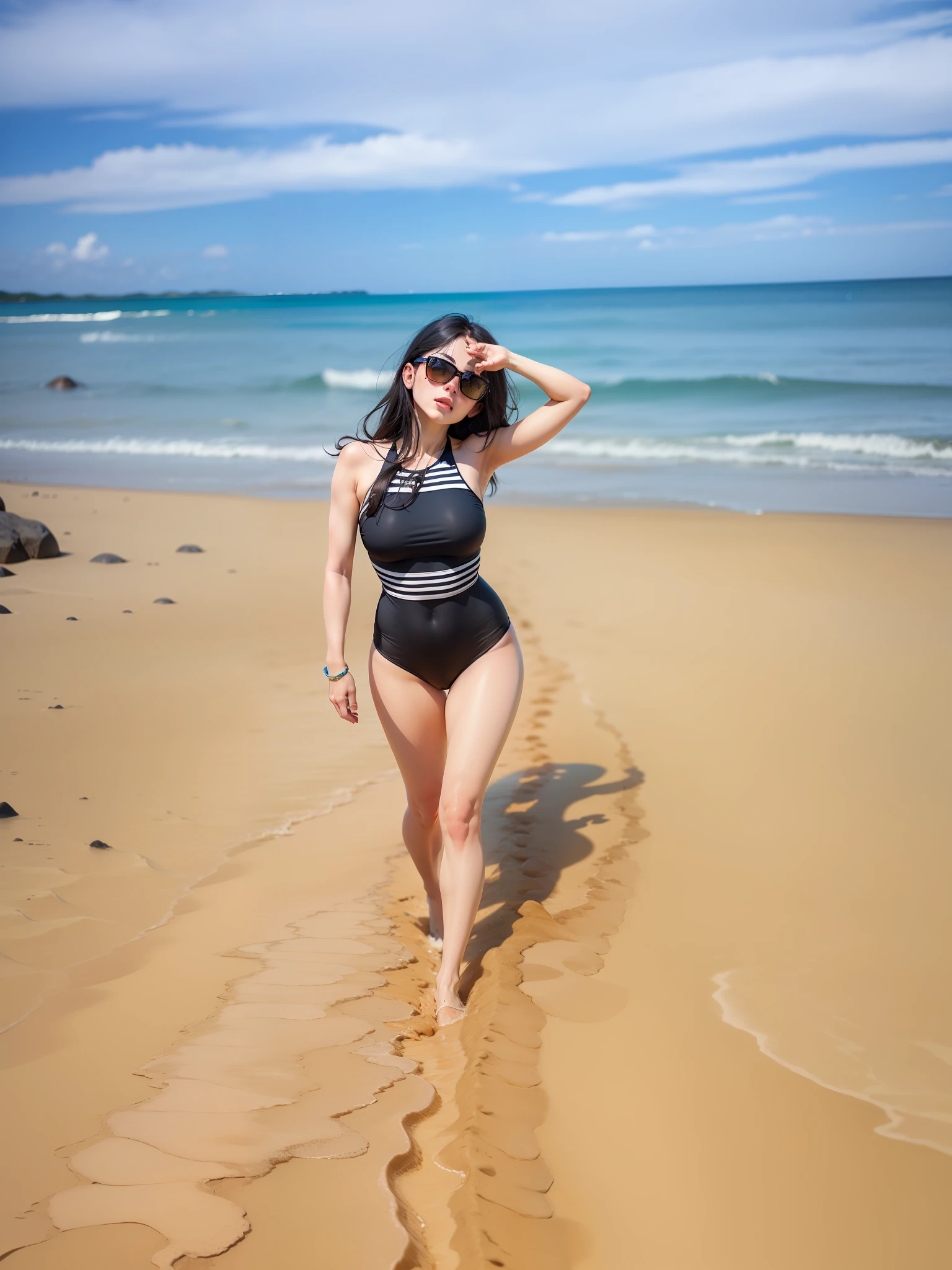 The sea, Beach, sand