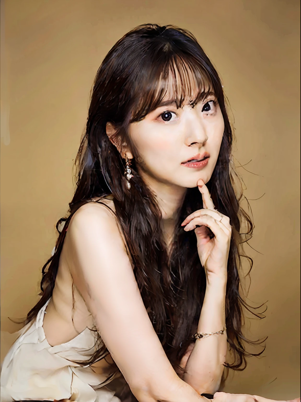Top image quality、Live Action、RAW Photography、Super Detail 2.0、1female、A fully naked、nsfw,Beauty Body、hugetits、Glamour、sexypose、Pretty Woman、Medium hair、