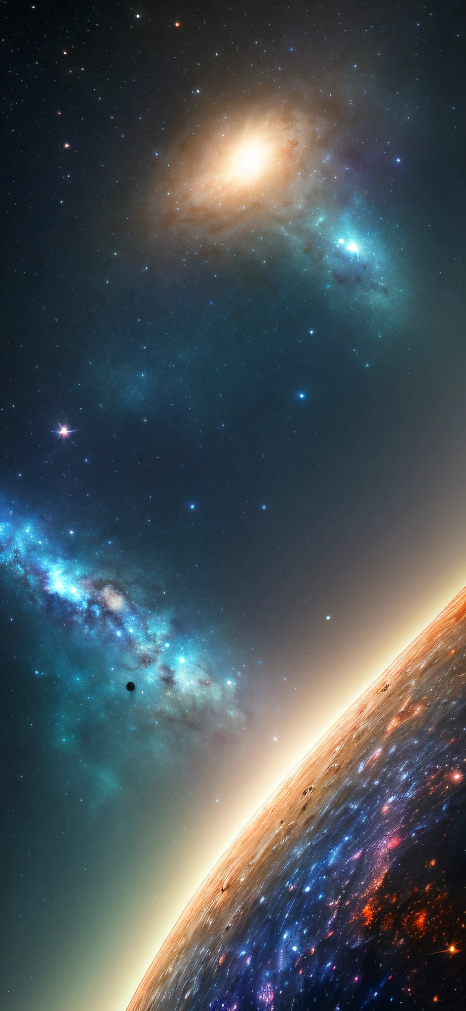 Masterpiece, best quality, high quality, highly detailed CG unity 8k wallpaper, depth of field, HDR, photorealistic, highly detailed, intricate, high detail, universe, space, galaxy, stars, planets, astronomy, universe, celestial body, nebula , black hole, solar system, cosmic rays, supernova, deep space, astronomical object