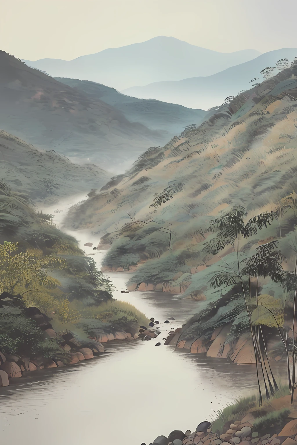 It is surrounded by bamboo forests，The spring water is gurgling，Look from afar，I saw mountains outside the mountains，Outside the view，Unlimited scenery，Breathtaking。Don't be characterized