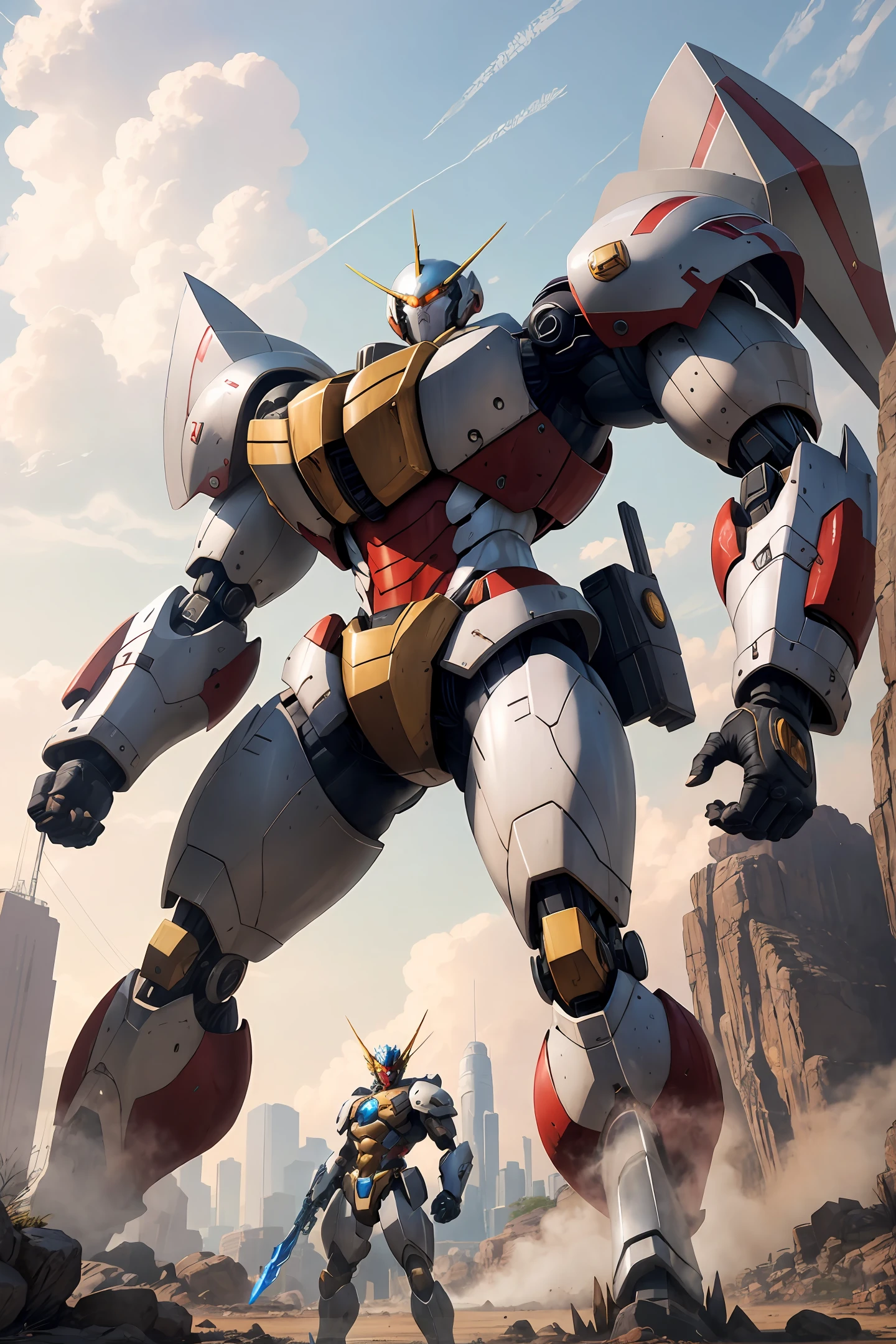short haircut，Mecha armor，musculature，Retro，Rub the edges