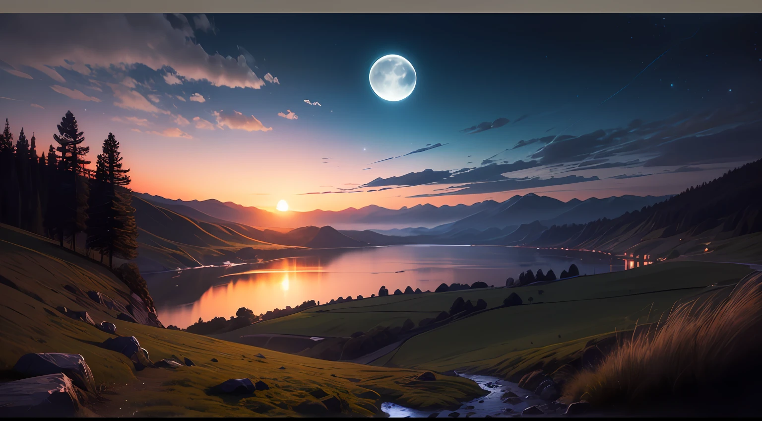 Full Moon Landscape --auto
