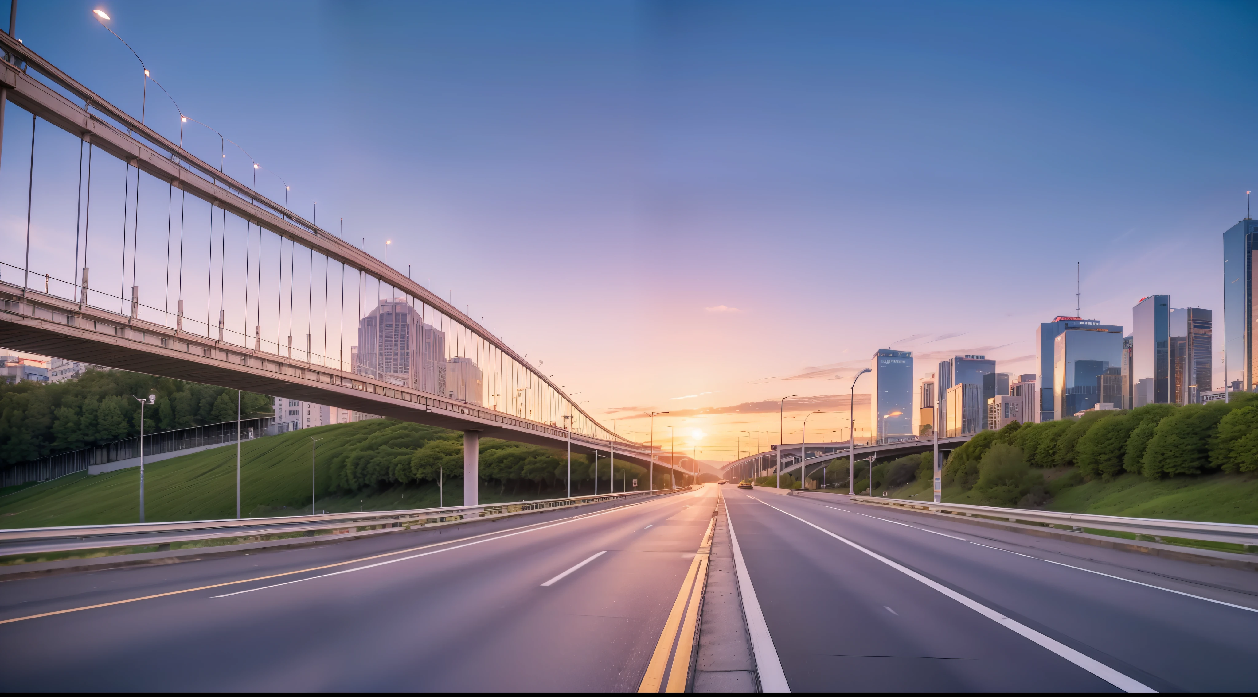 Future city scenic highway,A close-up of a highway,Live photos,8K,Kodak,shutter inventory