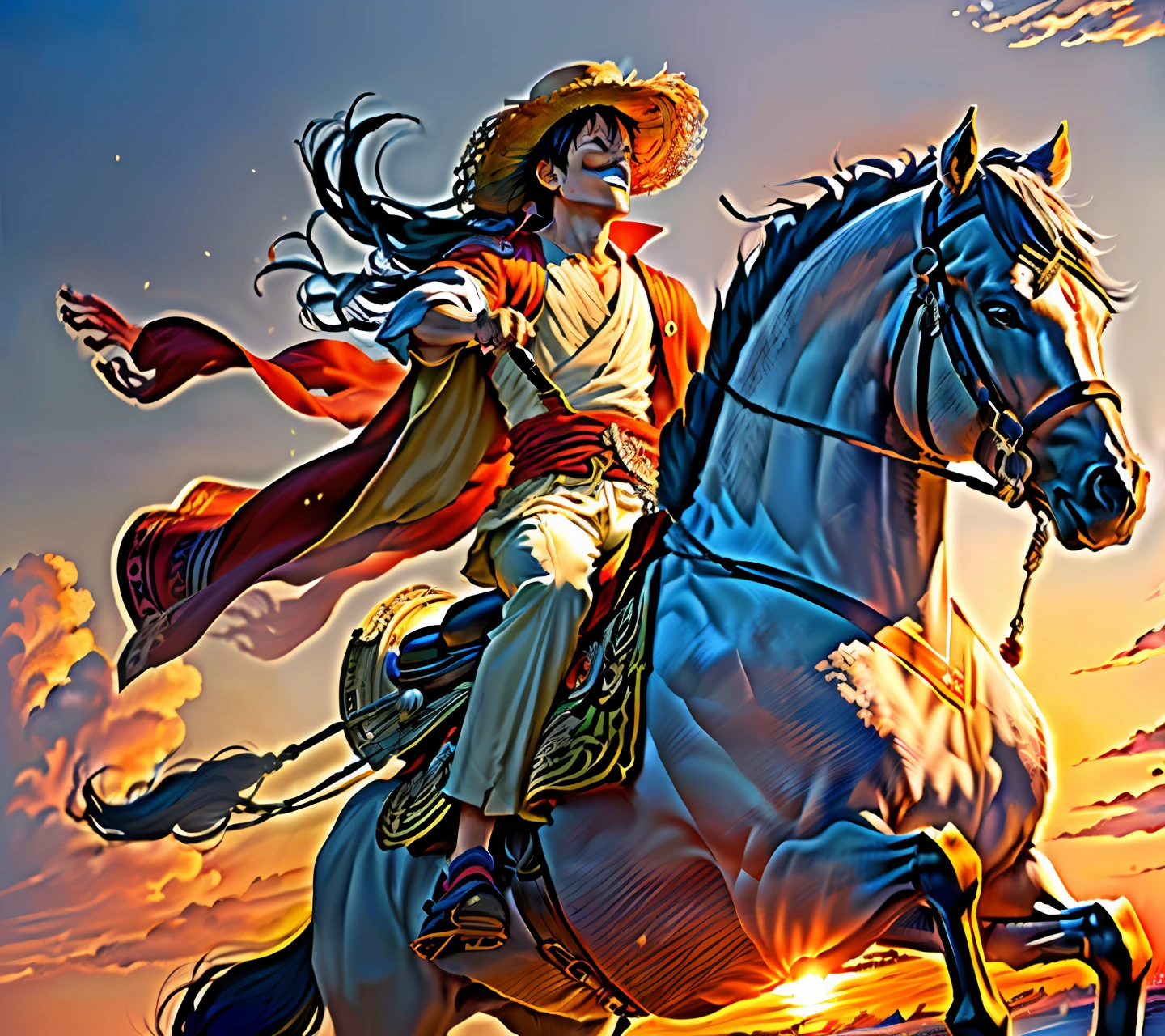 Luffy rides Trump