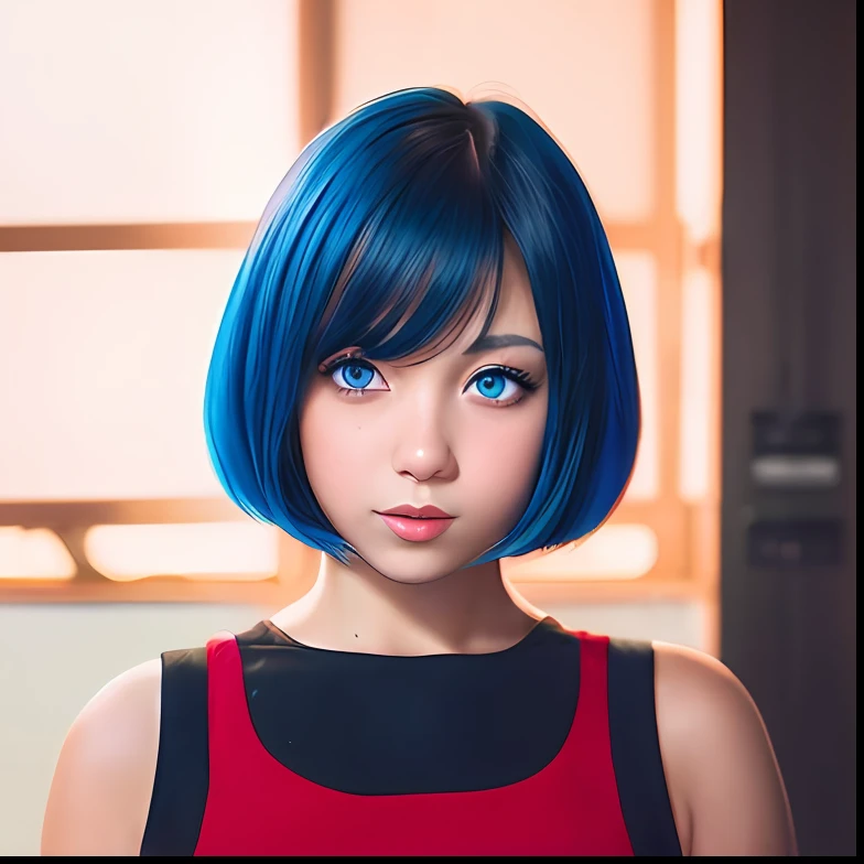 anime girl with blue eyes and a red top posing for a picture, ilya kuvshinov style, Ilya Kuvshinov. 4 k, digital art ilya kuvshinov, artgerm and ilya kuvshinov, Anime style. 8K, detailed anime character art, Art styles : Ilya Kuvshinov, A seductive anime girl
