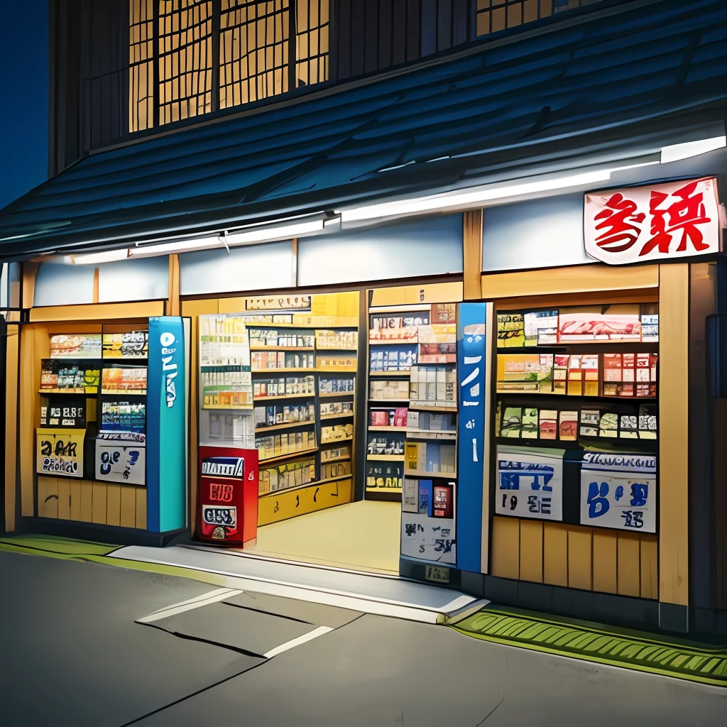 Japan convenience store Pepsi fd3s street night view