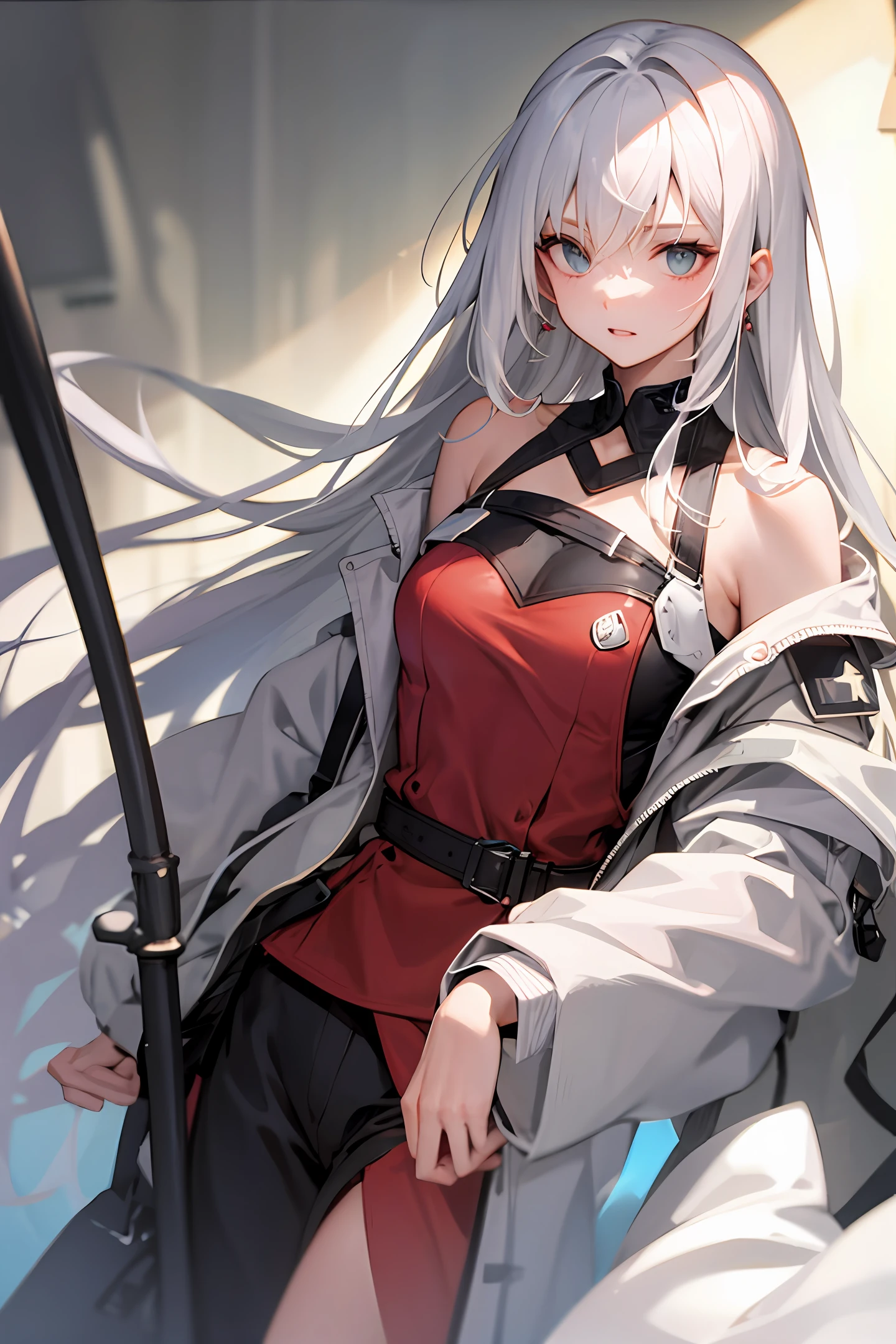 White-haired beauty