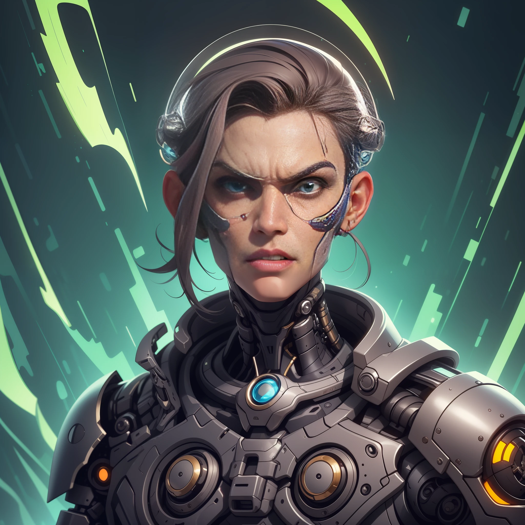 there is a male with a skull and a helmet on, detailed portrait of a cyborg, portrait of a cyborg king, portrait of a cyber skeleton, cyborg portrait, beautiful cyborg god, angry female cyborg, portrait of a cyberpunk cyborg, holy cyborg necromancer man, portrait of cyborg, cyborg man, cyborg boy, portrait of a cyborg