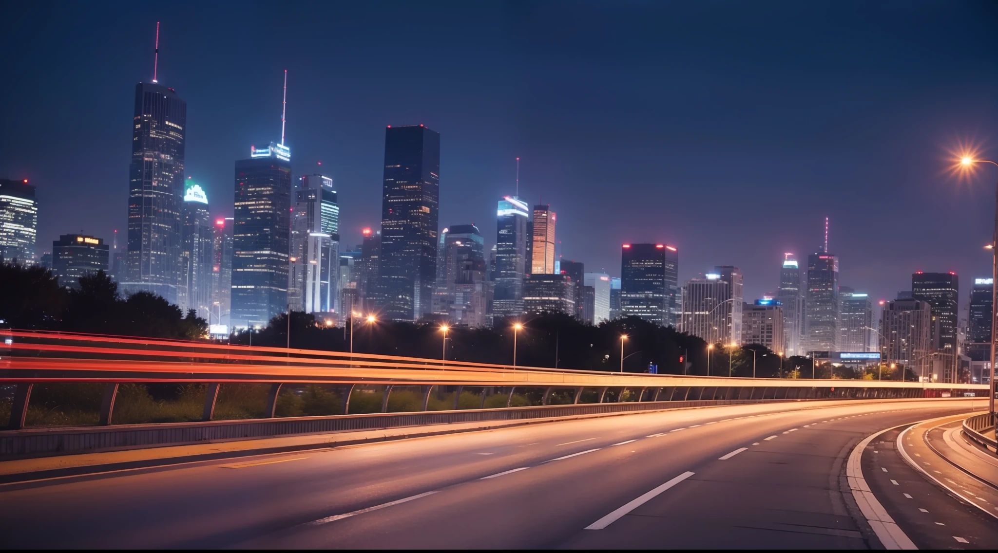 Future city scenic highway,A close-up of a highway,Live photos,8K,Kodak,shutter inventory