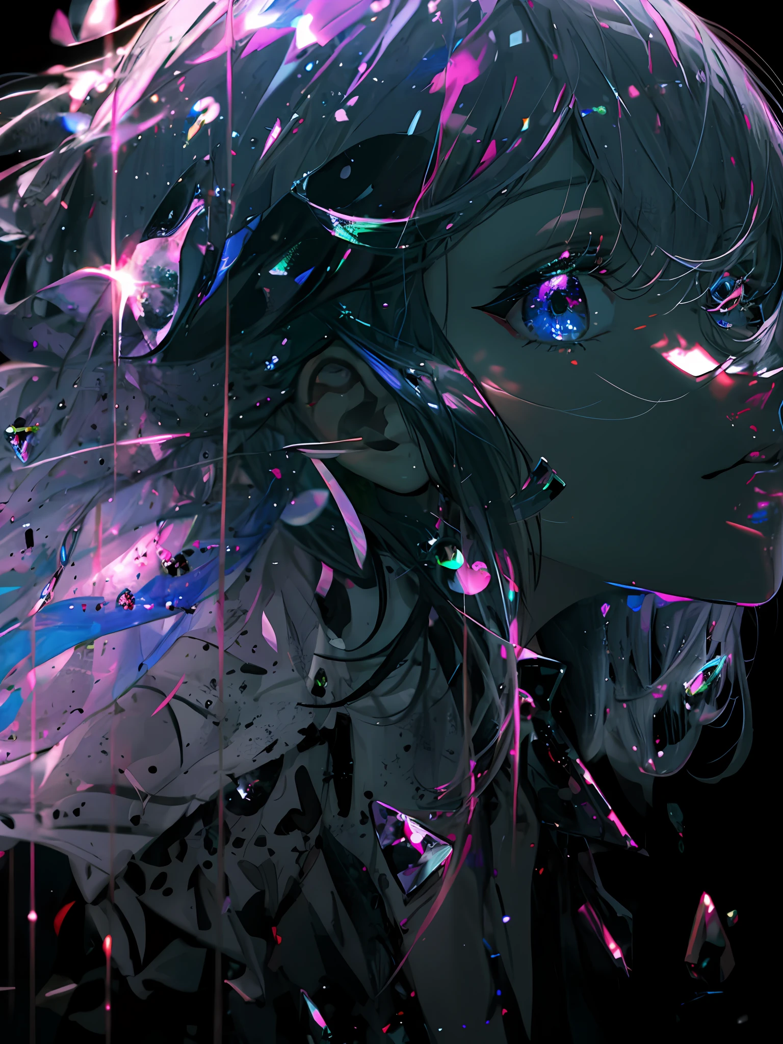 The eyes are more colorful