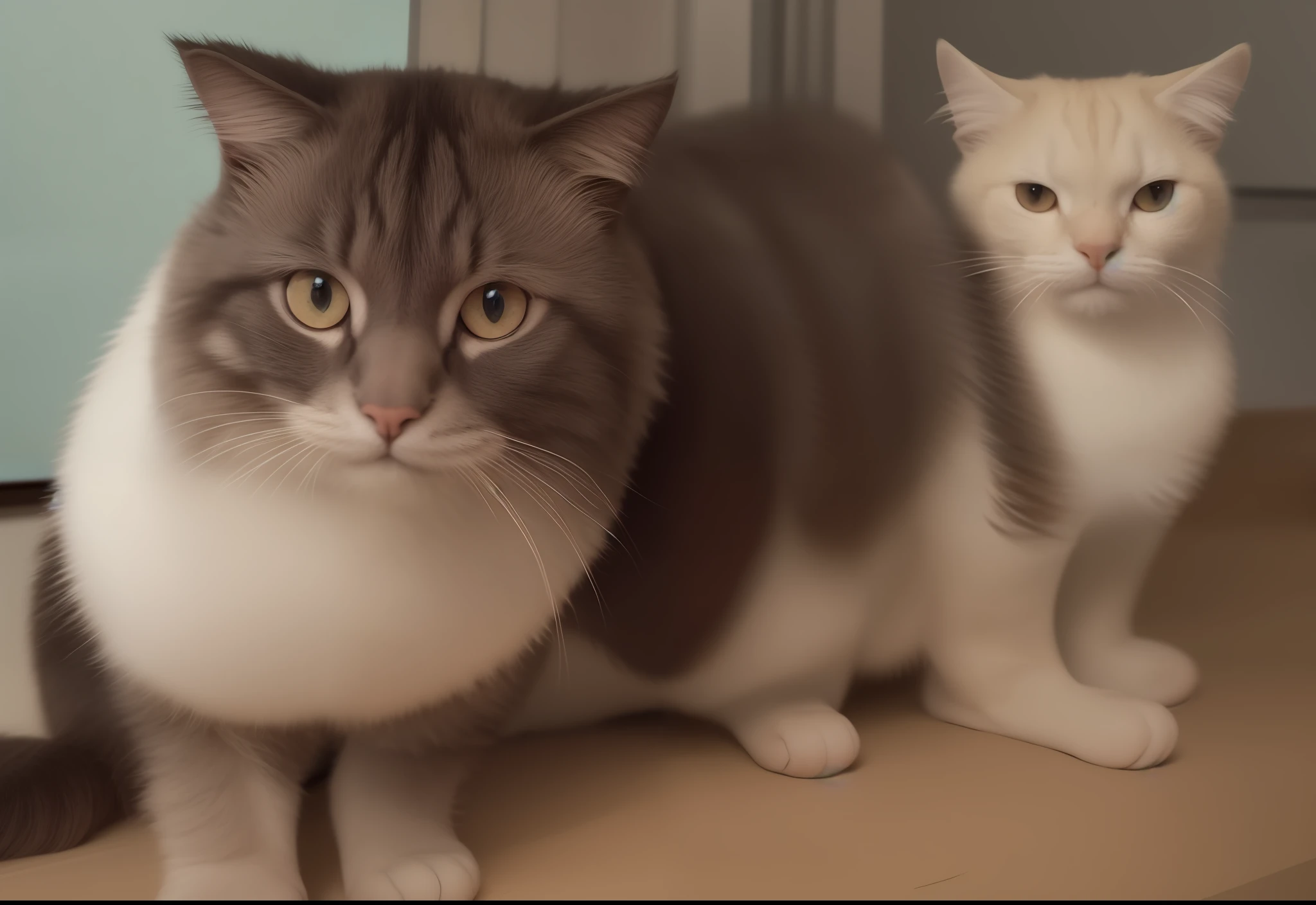 Anime, chica, gata,
