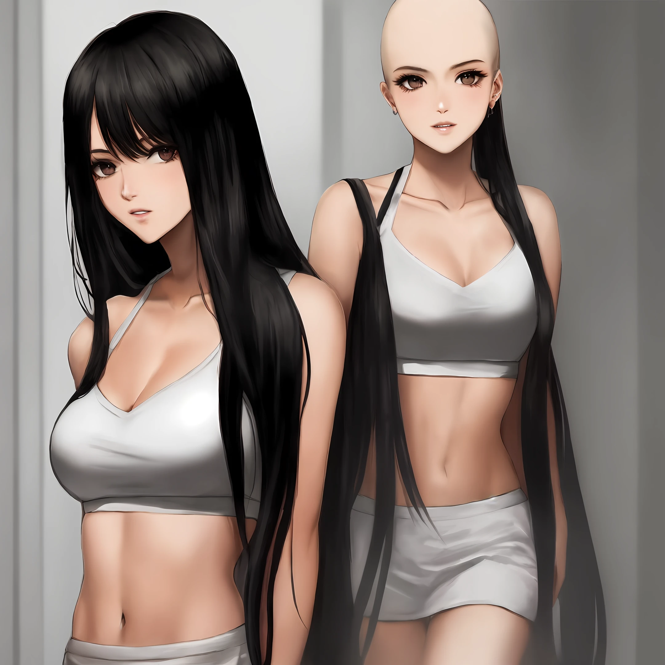 Beauthful,Bigchest,de pele branca,Long straight black hair,hitman,