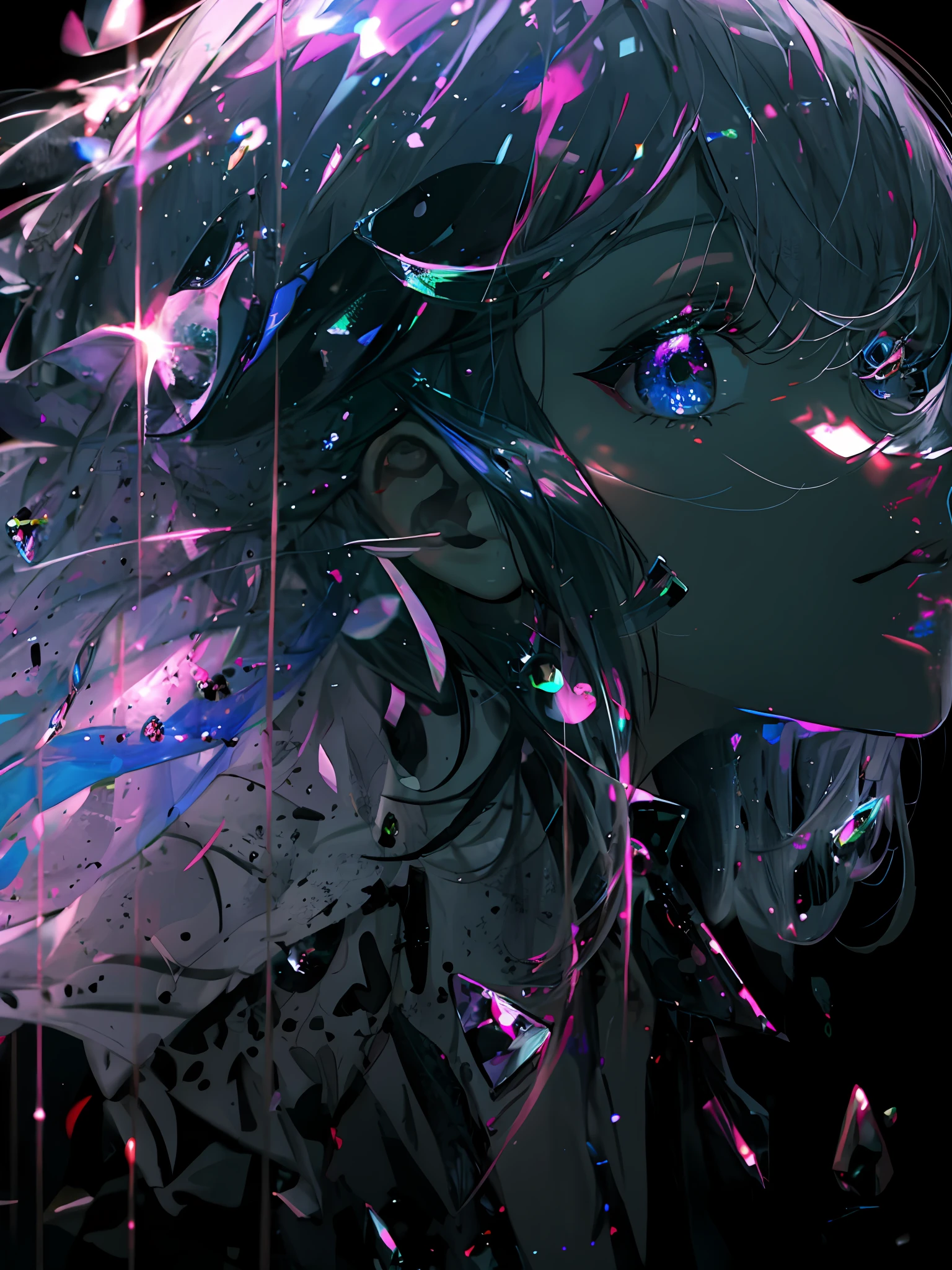 The eyes are more colorful