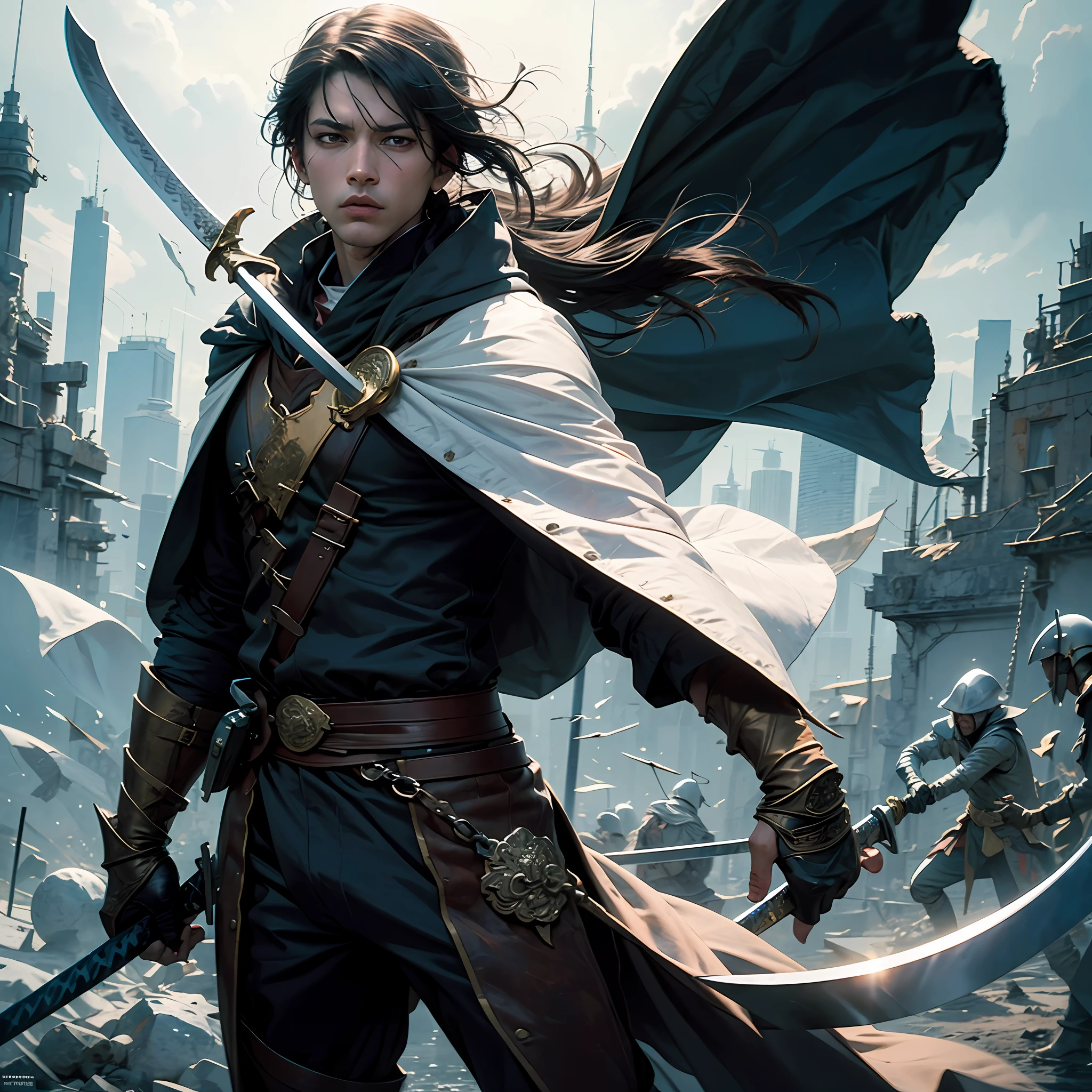 swordsmen，The white-robed swordsman versus the black-robed swordsman --auto