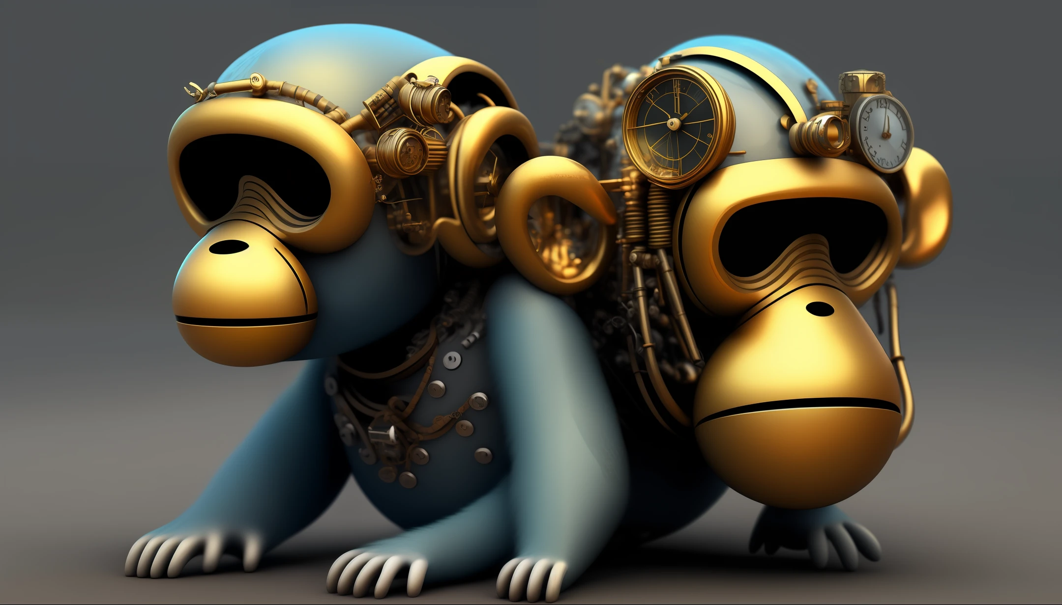Steampunk monkey realism