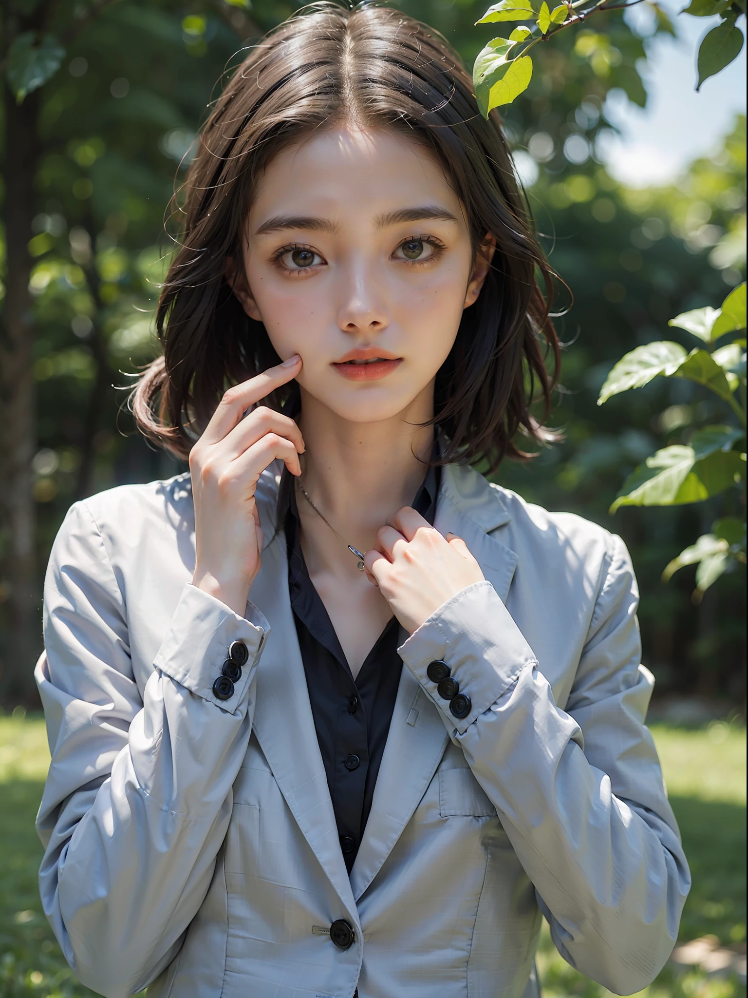 This is a simple Prompt format optimization，Designed to improve the accuracy and artistry of the images generated by the model:
"high qulity, Picture quality with vivid light and shadow，Two-thirds frame depth of field，Man in suit, Hands up, Embrace the wide blue sky, Highlight the beauty of nature."