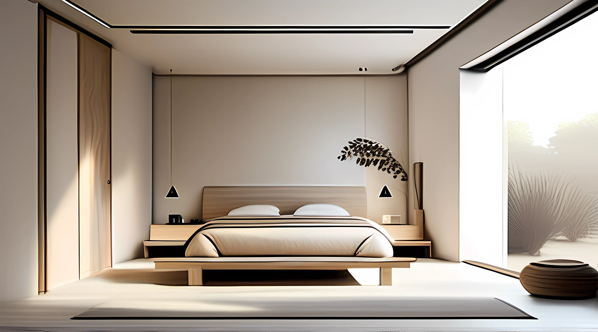 Bedroom Minimalist Authentic Simplicity Neutral tones Natural materials Minimalist furniture Light and space Minimized details Minimalist artwork Hidden storage