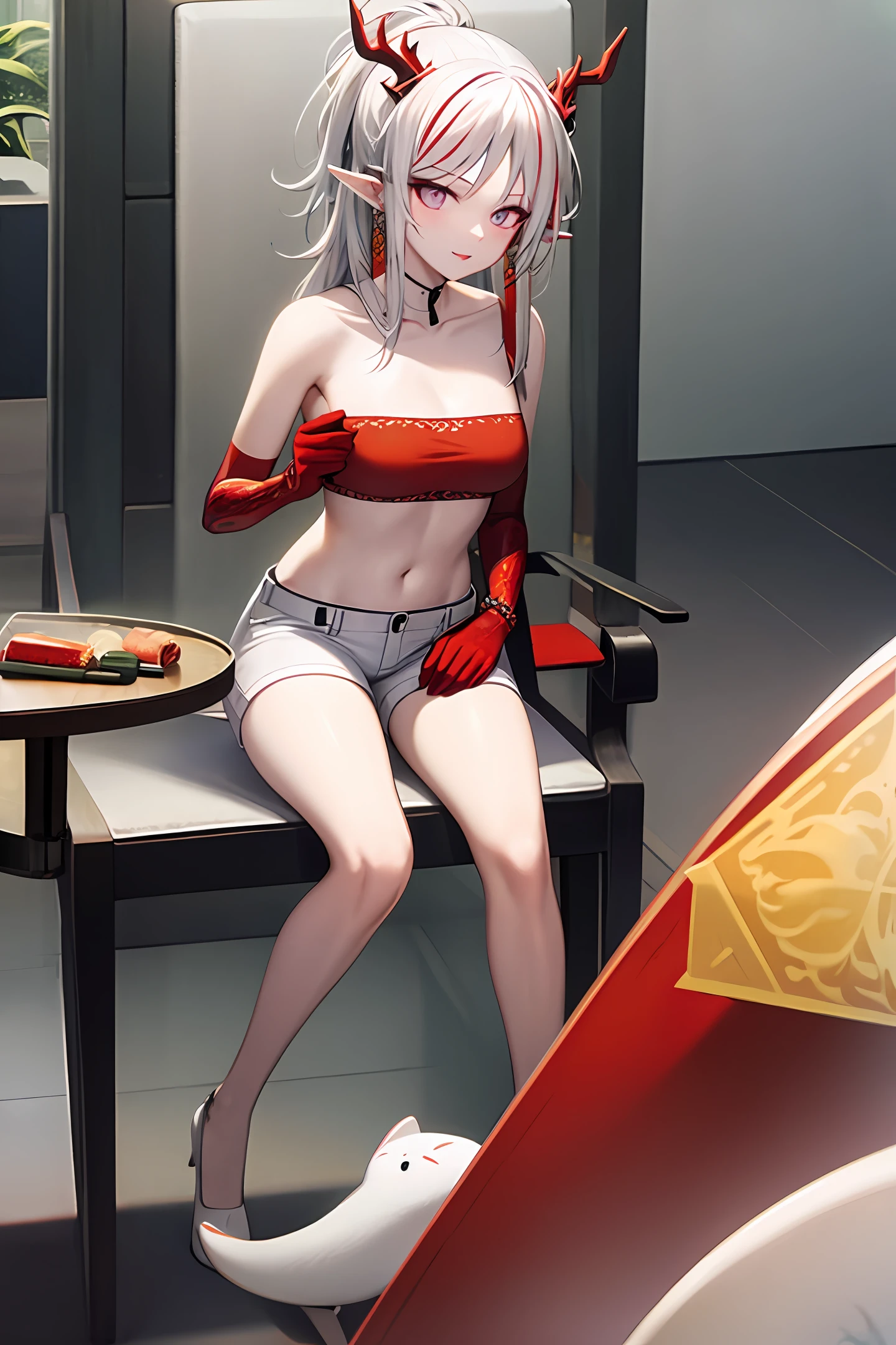 Red clothes，Beth，White-colored skin，Need，full bodyesbian
