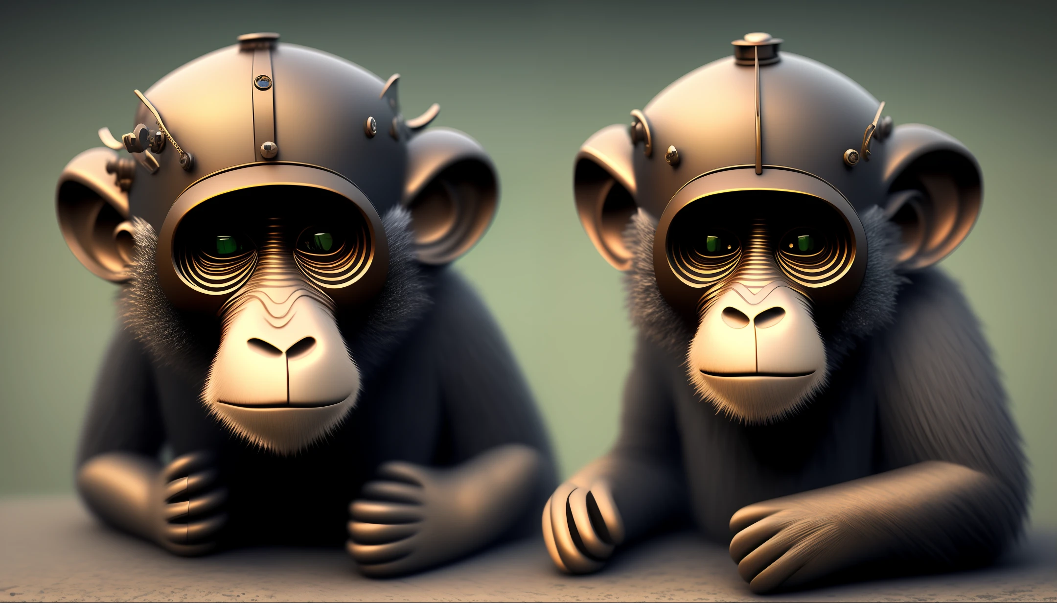 Steampunk monkey realism