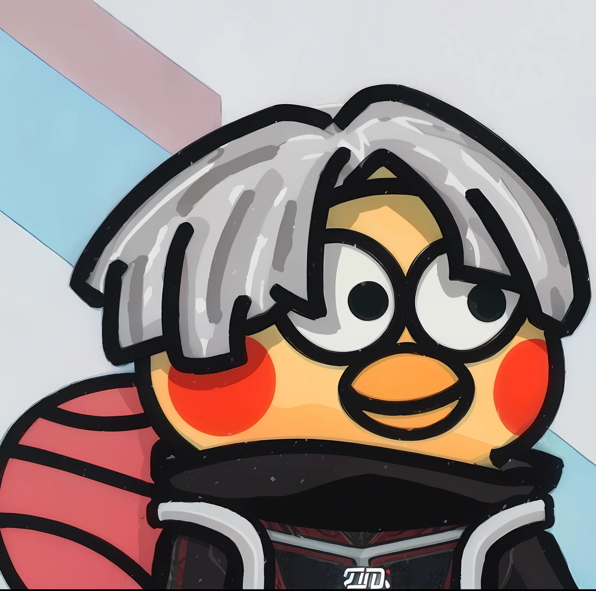 A cartoon image of a woman in a black jacket and white hair,With dark gray hair,is a video game character,The style is inspired by Awataguchi highlight,Role among us,欣赏Sifu风格的人会喜欢这个作品的视觉体验🔥😎🕹️👀:2,Blend with the Tiqu style,Inspired by Jan Andrescu and MapleStory Heroes 2D fanart。