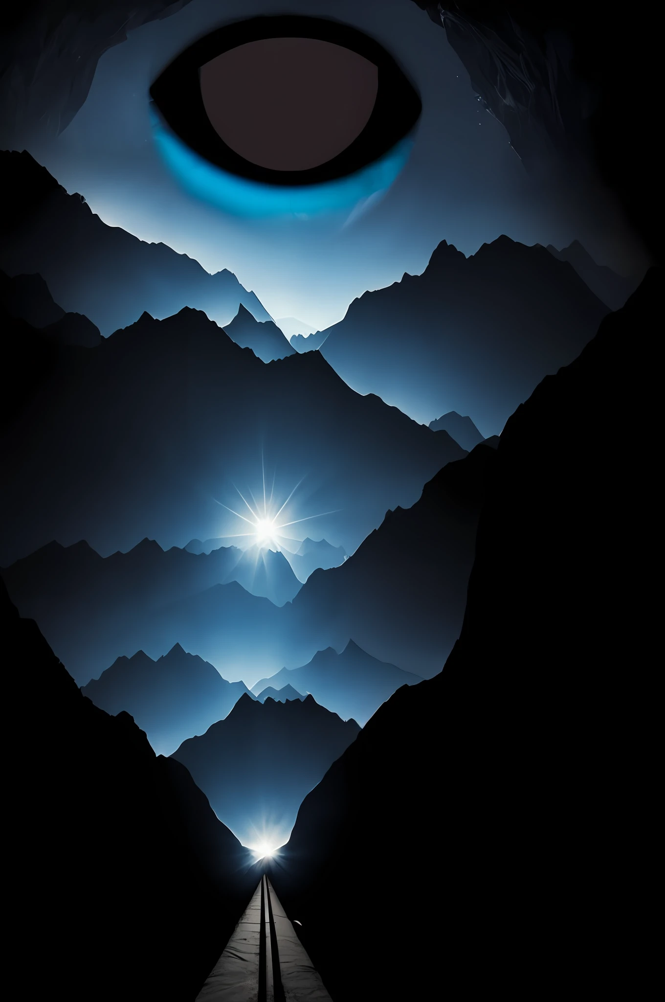 Dark，humongous large breast，The eye
