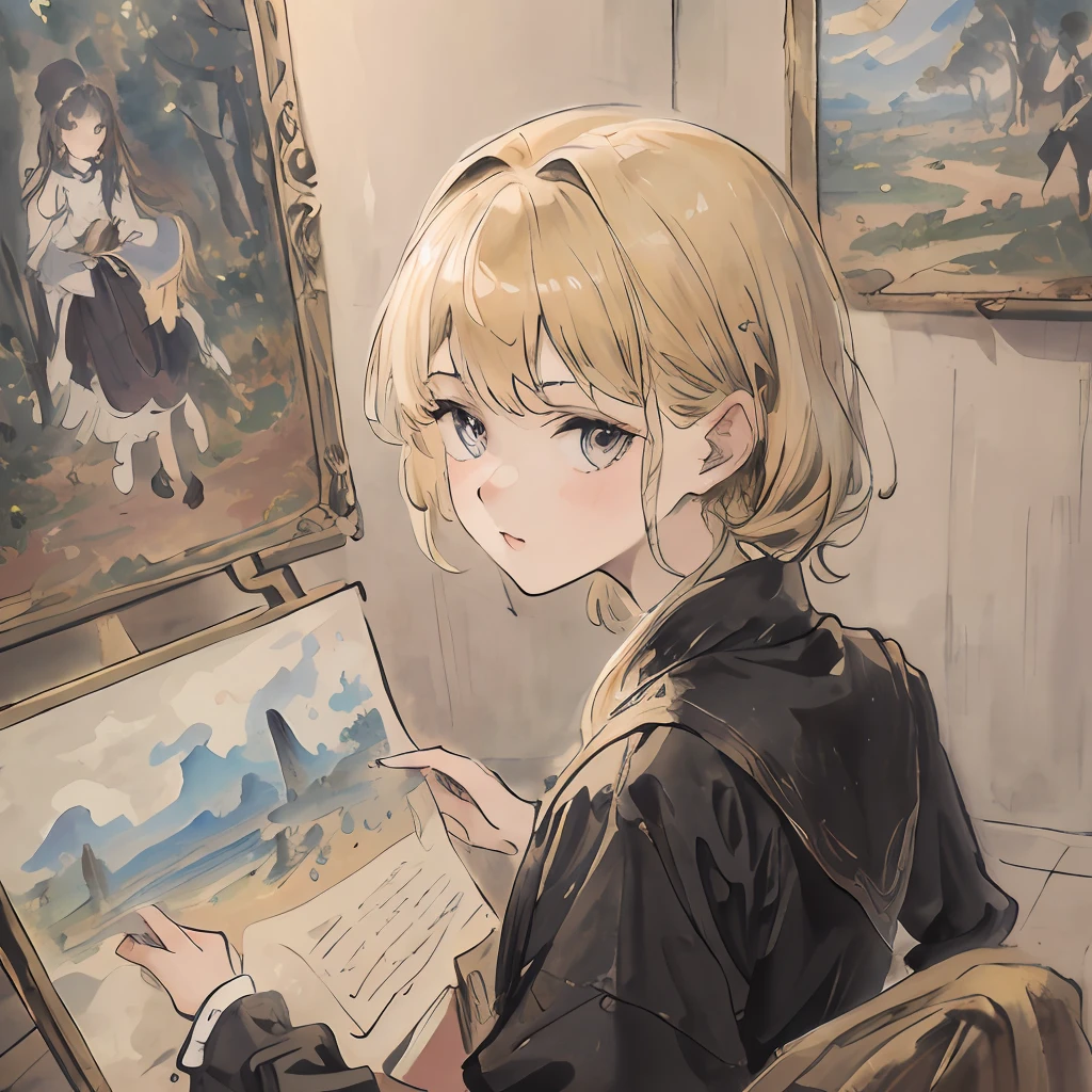 masterpiece, best quality, an extremely delicate and beautiful girl,an extremely delicate and beautiful, world masterpiece theater, ultra-detailed, highly detailed, best quality, blonde hair, highres, extremely detailed,1girl, best quality, illustration, looking at viewer, impasto, canvas, oil painting, realistic, realist ,real,