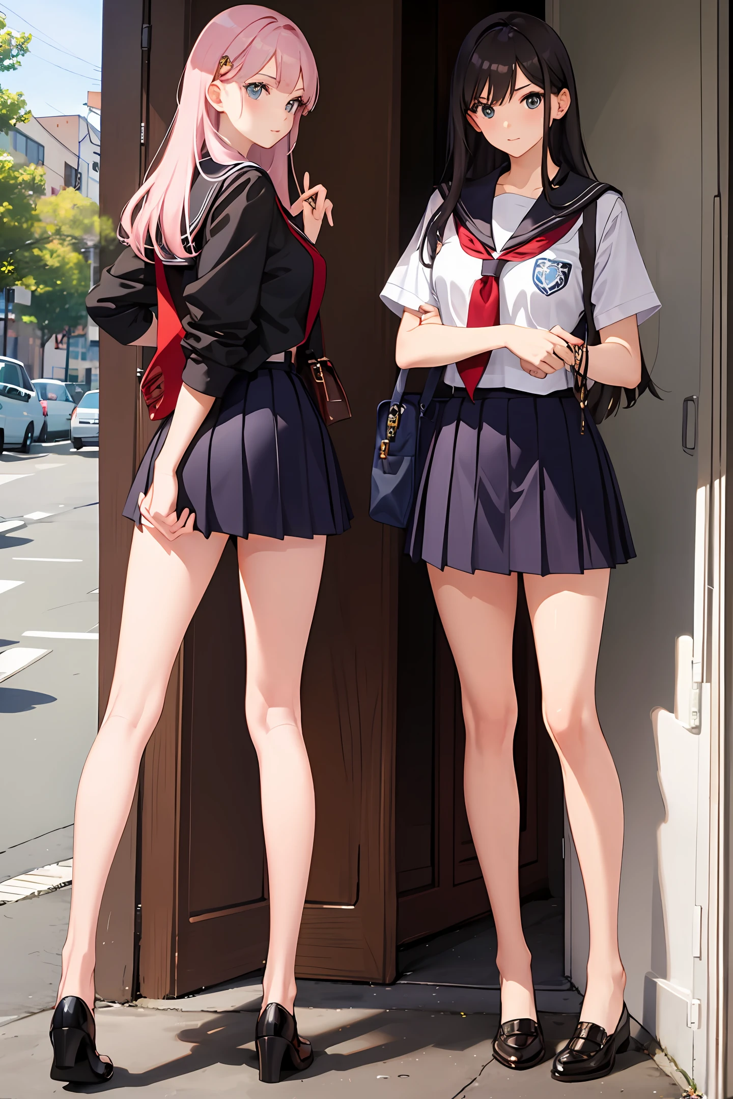 schoolgirls，bare-legged，Beth，Lori