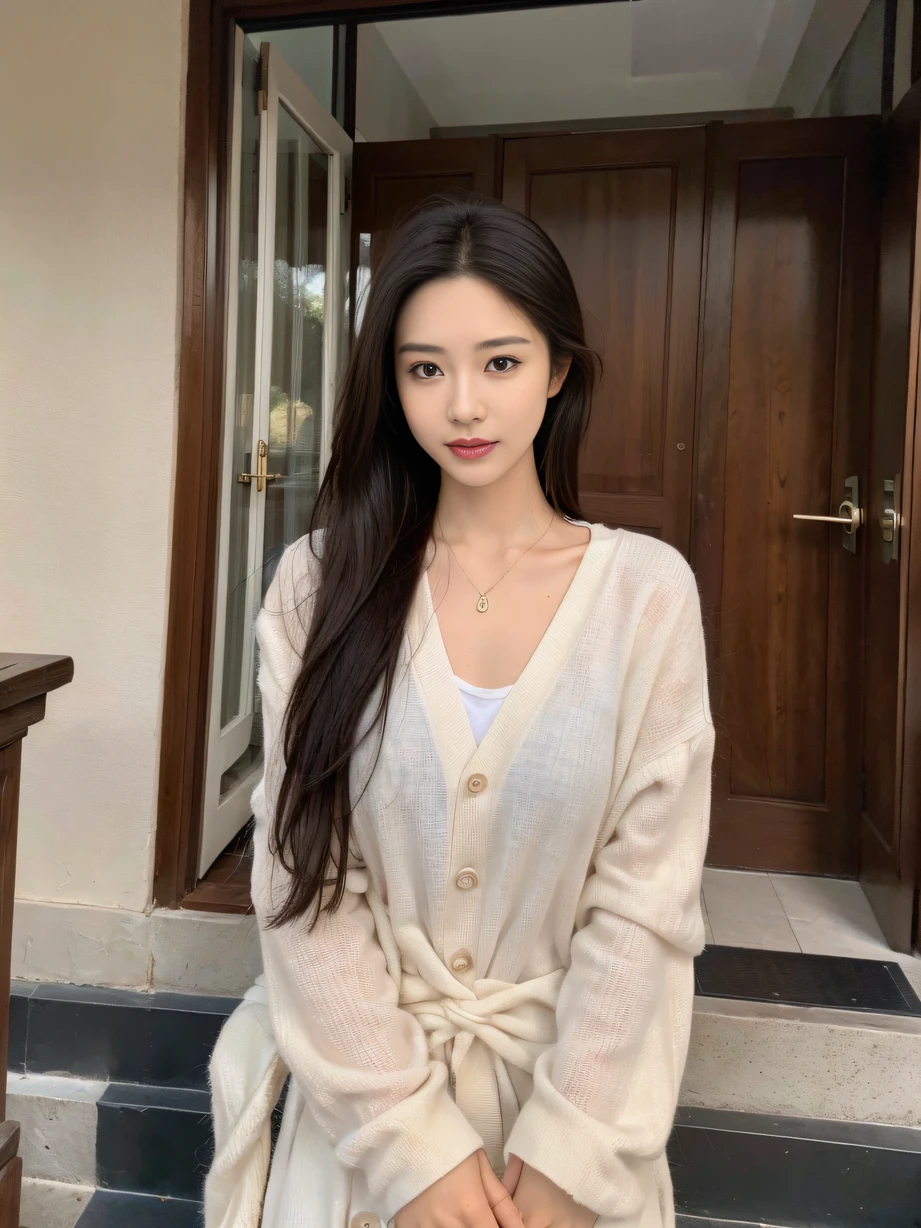 ,masterpiece, best quality,8k, ultra highres,cinmatic lighting,Real light and shadow,(Beautiful eyes:1.1), ((中景 the scene is,Upper body body)),In the ancient town of Que Mo Red Dust,The goddess sits in an old study house。She opened the scroll lightly,Read silently,Every page is a fragrant flower。She speaks of the emotions flowing in the words in a soft voice,It is as if bringing the characters and scenes in the book to life,Bring warmth and hope to everyone。