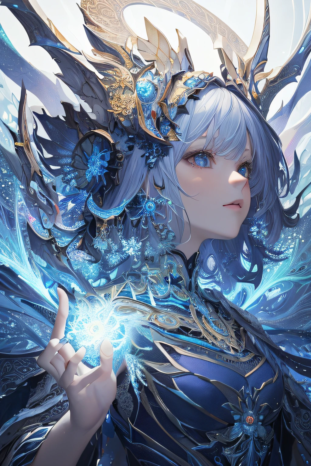 (masterpiece, top quality, best quality, official art, beautiful and aesthetic:1.2), (1girl:1.3), (fractal art:1.3),