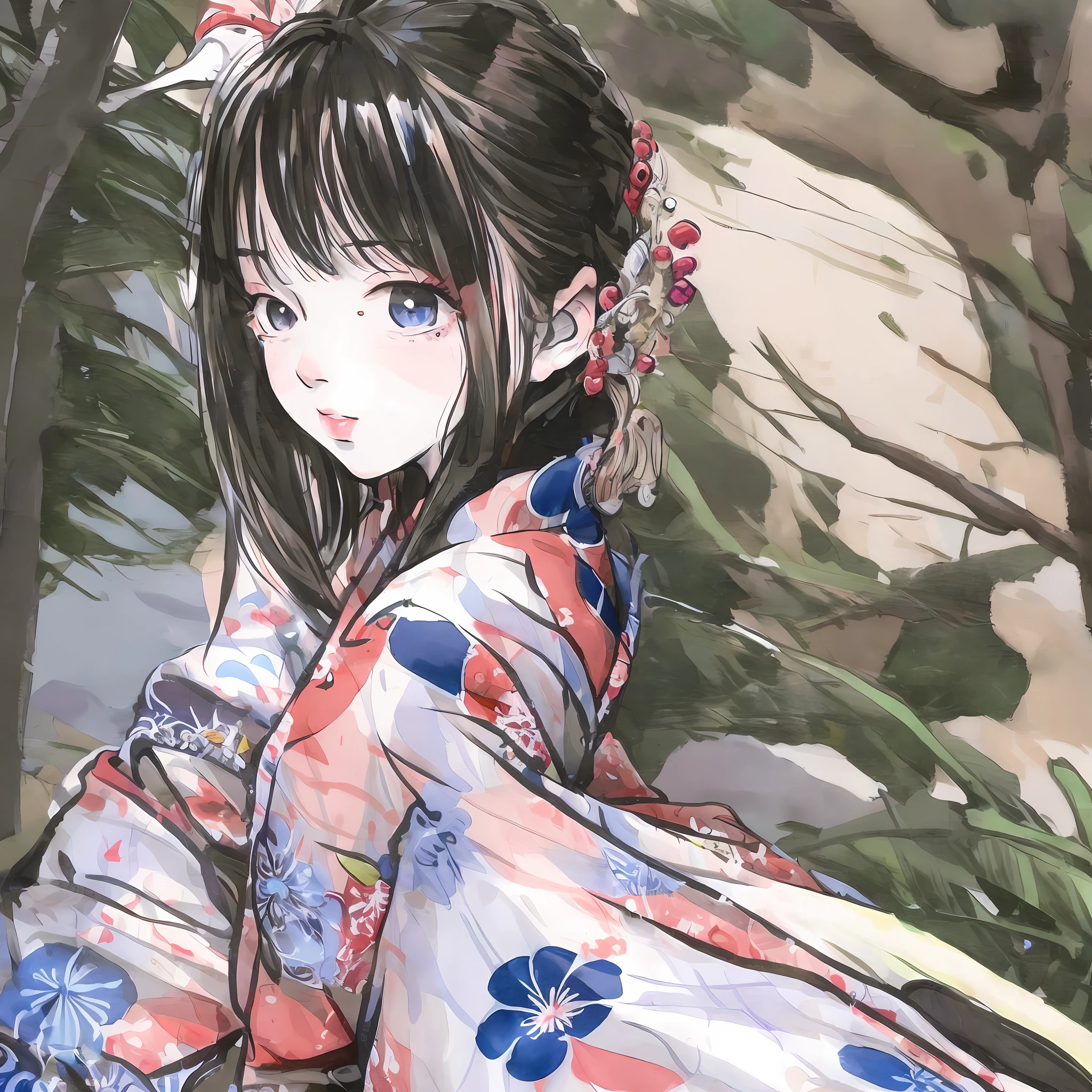 Japanese girl in kimono --auto