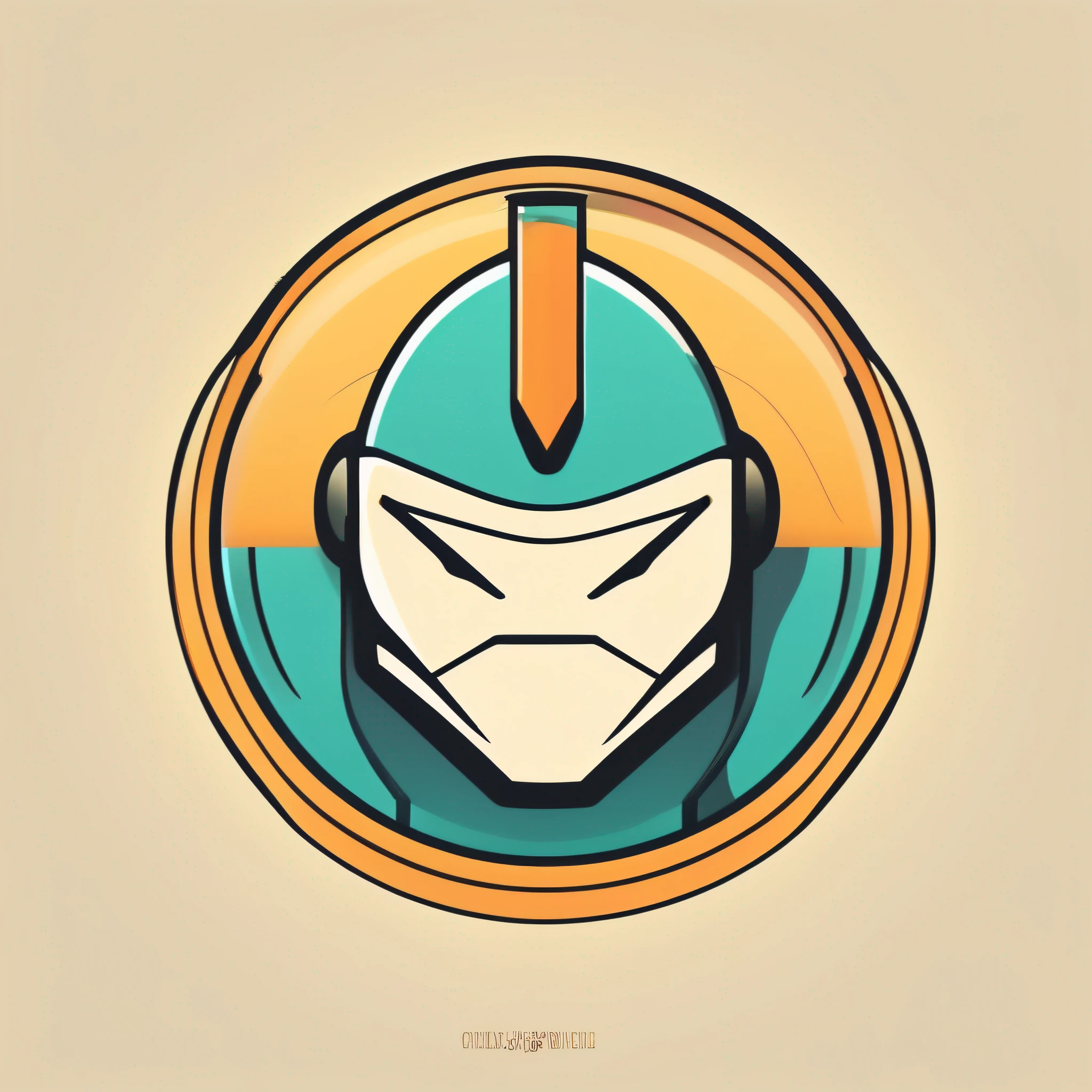 Logo, vector, logo design, vector, simple, flat, icon, minimalism, well-defined lines and contours, centralized, um coelho Cyborg, artista Chuck Jones
