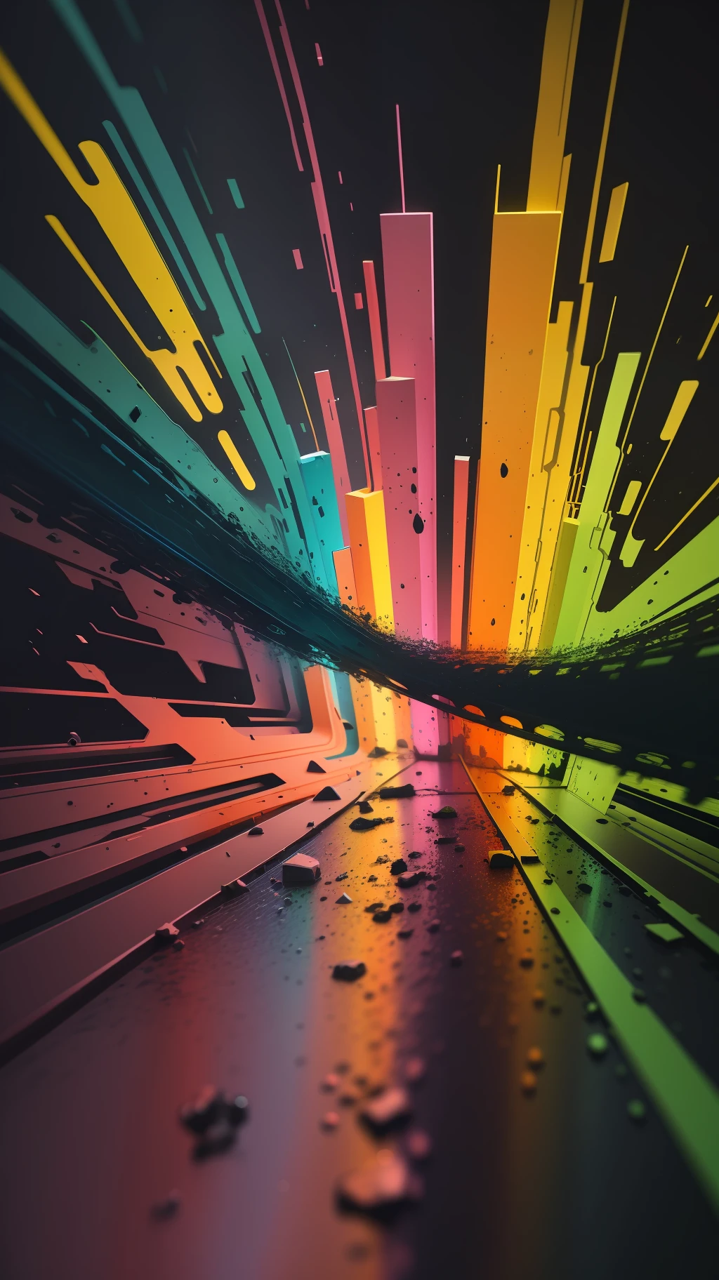 3d watercolor abstract,dark background,high resolution,high quality,colorful,green,red,blue