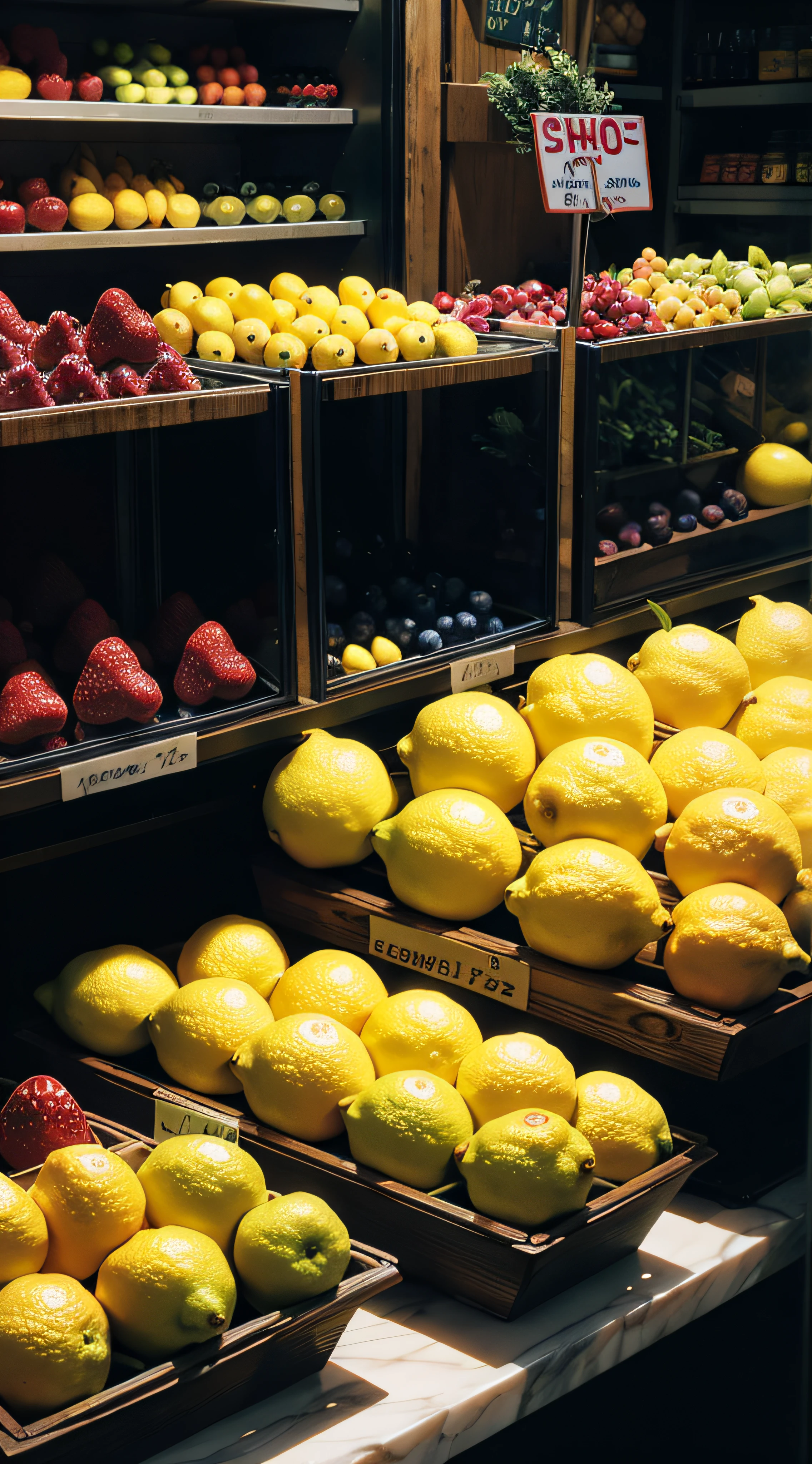 lemons，fruit shop，Michelle Ice City，glass