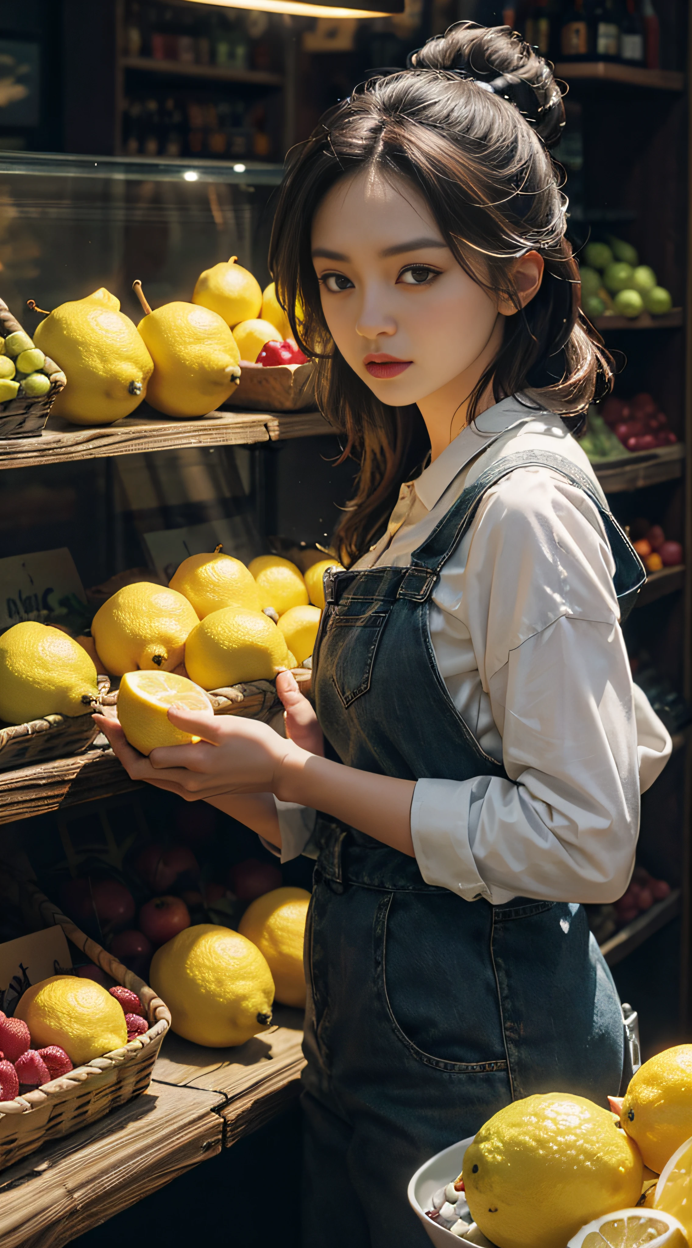 lemons,fruit shop,Michelle Ice City,glass