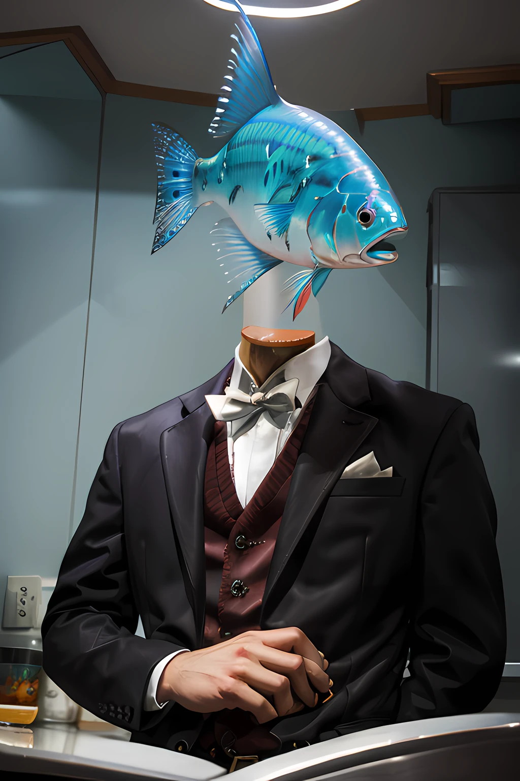 Handsome Men ,Fish, XX AS HEAD