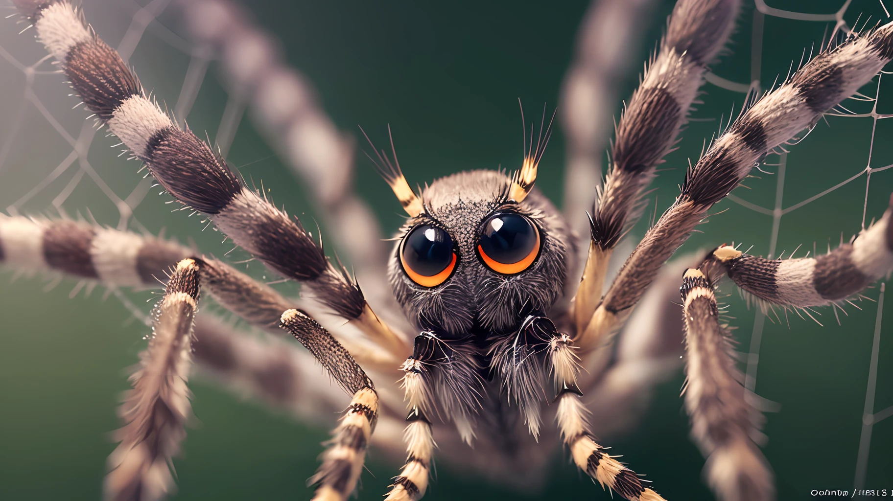 Capture the intricate and awe-inspiring details of a macro spider in a realistic photographic style. Focus on the spider's body, legs, and delicate features, highlighting the complexity of its anatomy. Utilize a macro lens to capture the fine textures of its exoskeleton and the hair-like bristles on its legs. Pay attention to the lighting, creating a soft and diffused ambiance that accentuates the spider's details without casting harsh shadows. Consider showcasing the spider in its natural habitat, such as a web or a leaf, to add context and depth to the photograph. The final image should evoke a sense of wonder and appreciation for the intricate beauty of these fascinating creatures.
ultra high resolution, clear focus, super detailed, natural light, cinematic photo tinting, William  Mortensen,shot on canon EOS 5D  MARK iv, style --auto --s2