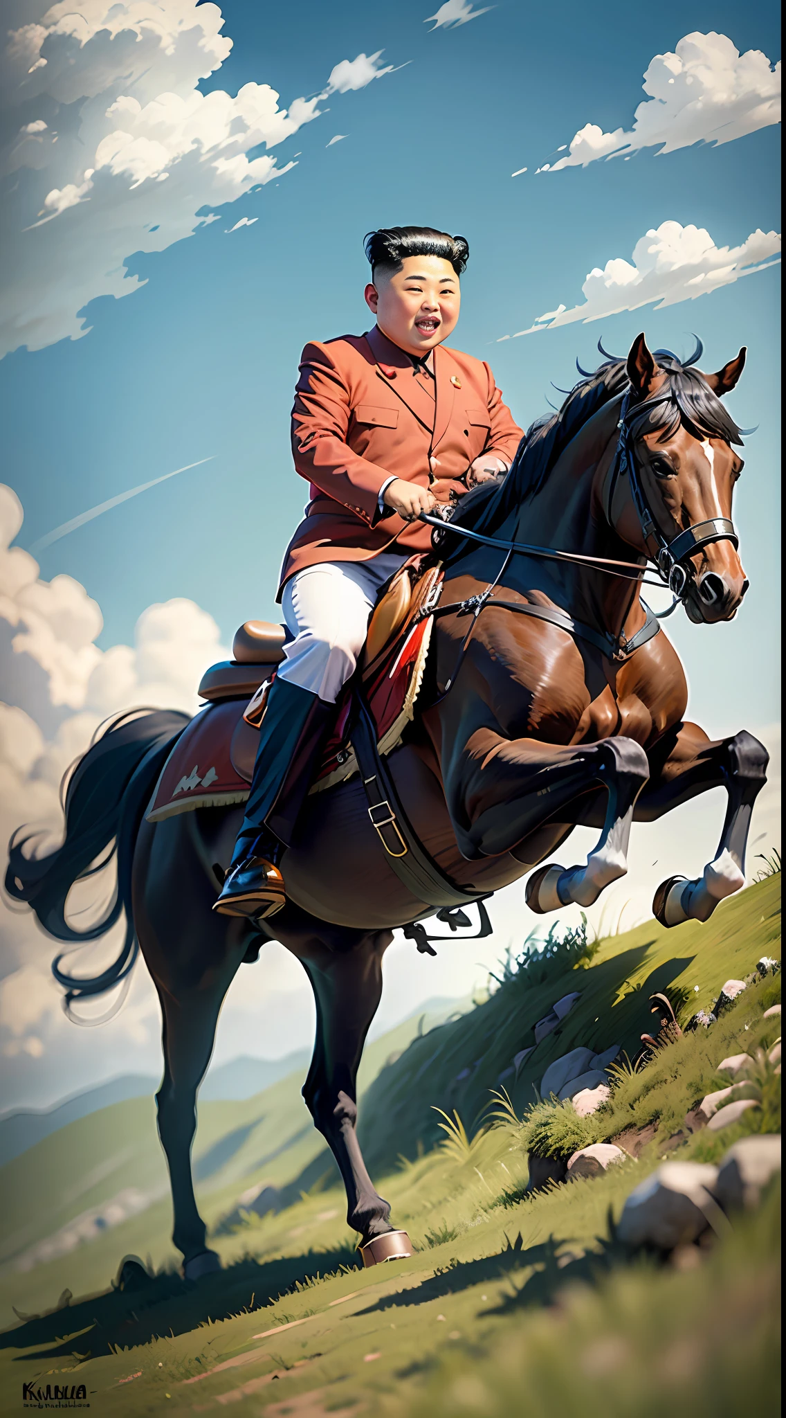 Kim Jong Un, riding horse, horseback riding, North Korean prime minister