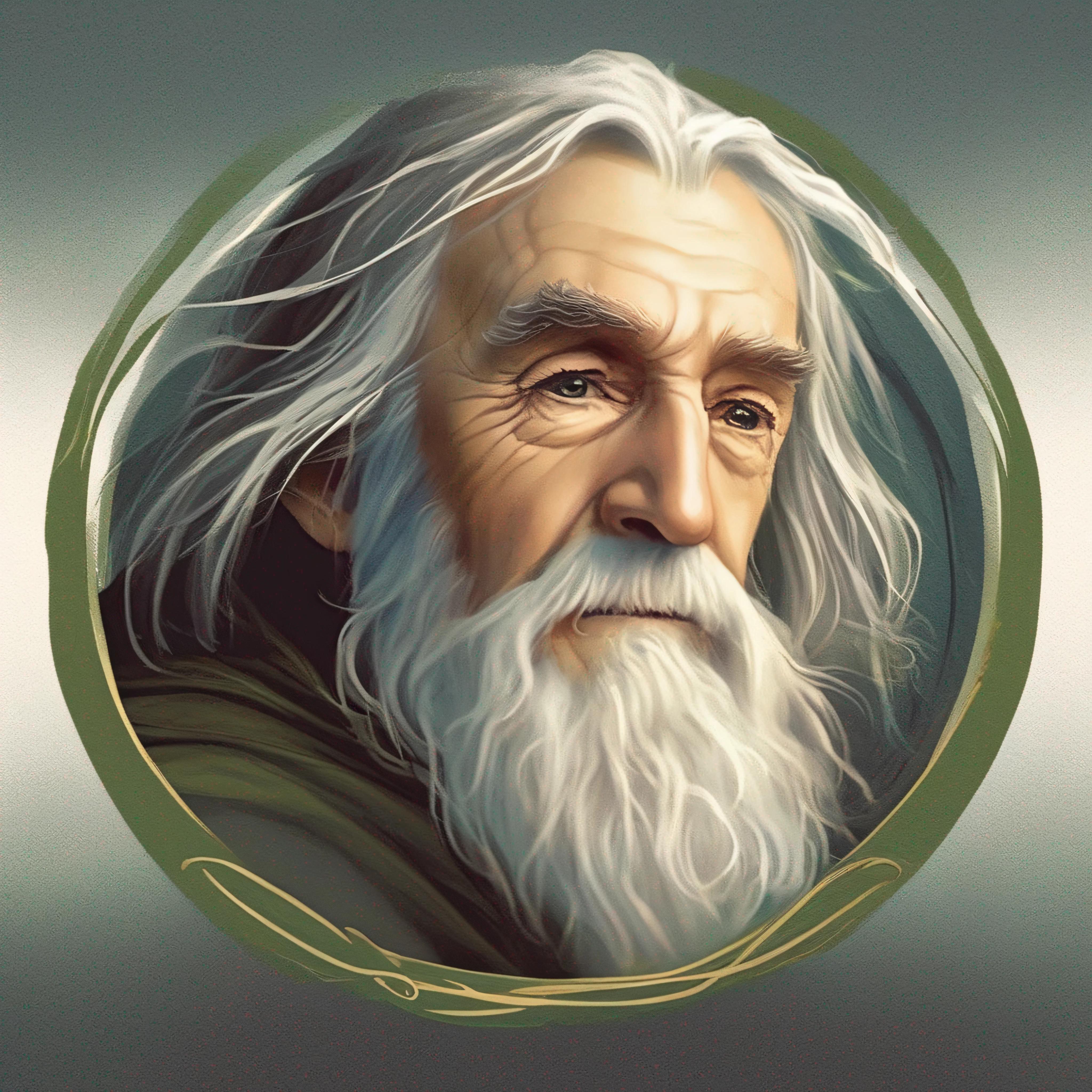 Logo, vector, logo design, vector, simple, flat, icon, minimalismo,  centralizado, um Elfo, universo de Tolkien, Artistas John Howe e Alan Lee.