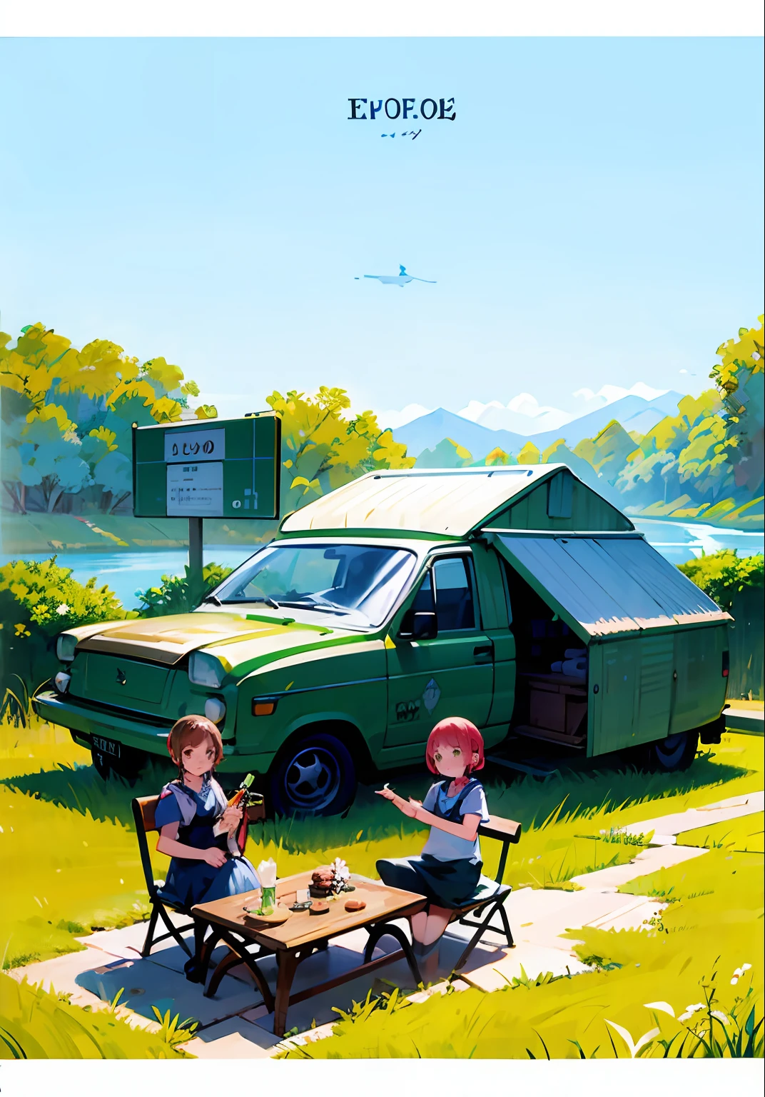 Please help me generate a realistic picture of the two-dimensional rural leisure life。